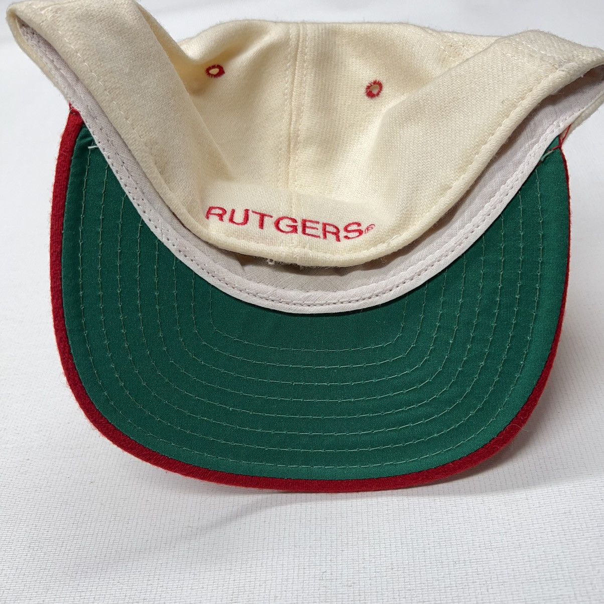 Vintage VTG Rutgers Hat 7 5/8 Red Legacy Merch Athletic Sport 90s Size ONE SIZE - 6 Thumbnail