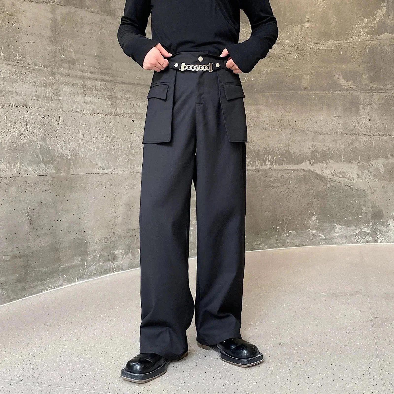 Vintage Chain Detail Smart Pants Size US 32 / EU 48 - 3 Thumbnail