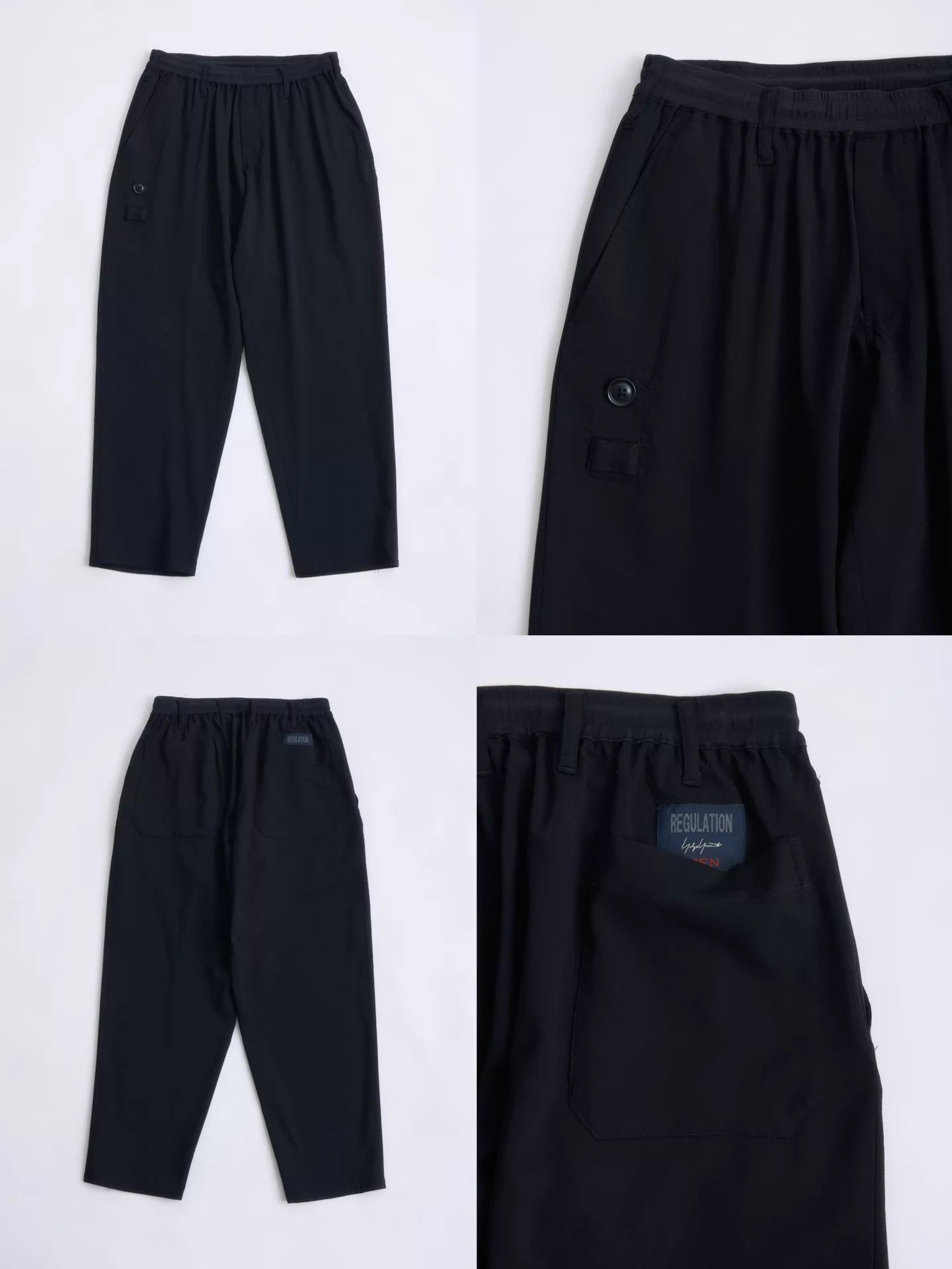 Yohji Yamamoto YOHJI YAMAMOTO Reg Elastic Waist Loose Tapered Pants Size US 29 - 8 Thumbnail