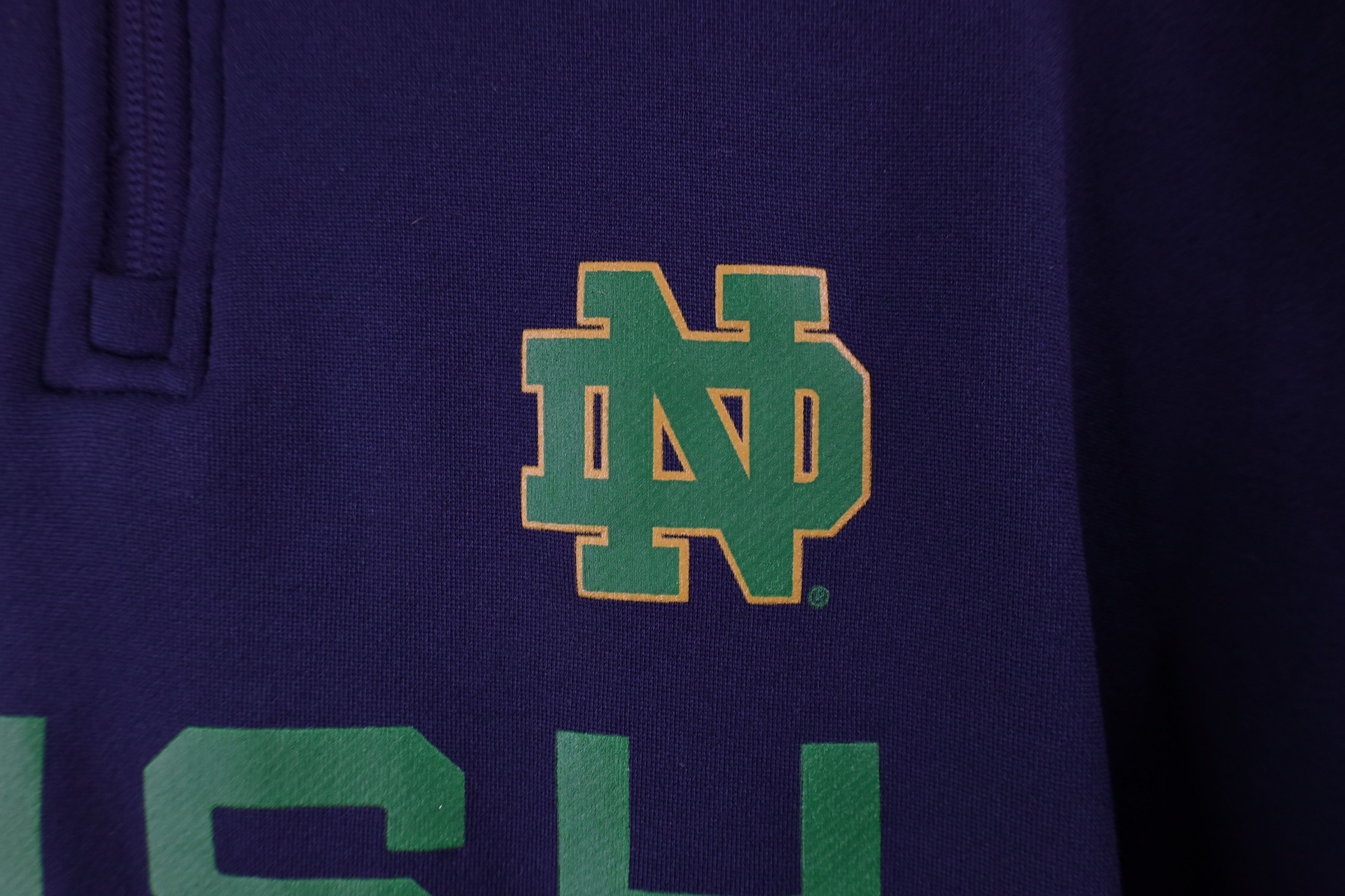Under Armour × Vintage Under Armour Irish Notre Dame University Half Zip Sweater Size US XL / EU 56 / 4 - 6 Thumbnail