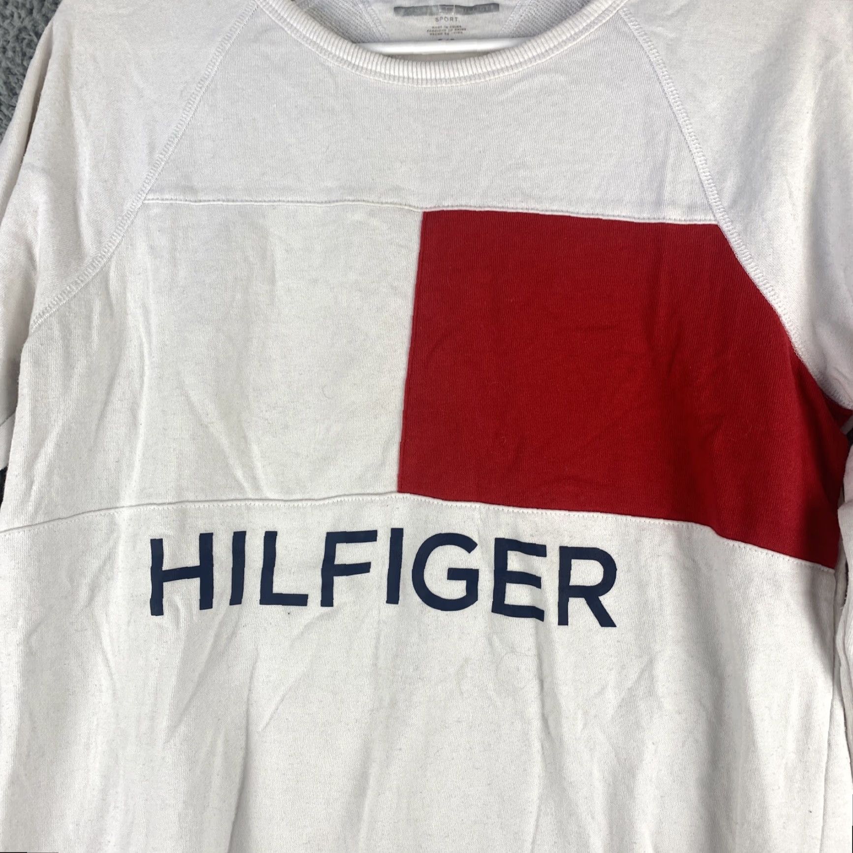 Tommy Hilfiger TOMMY HILFIGER Sweater Shirt Women Cotton Striped Pullover Long Sleeve Sz S Blue White Red USA Pattern Knit Pullover Casual Vintage: No Size S / US 4 / IT 40 - 2 Thumbnail