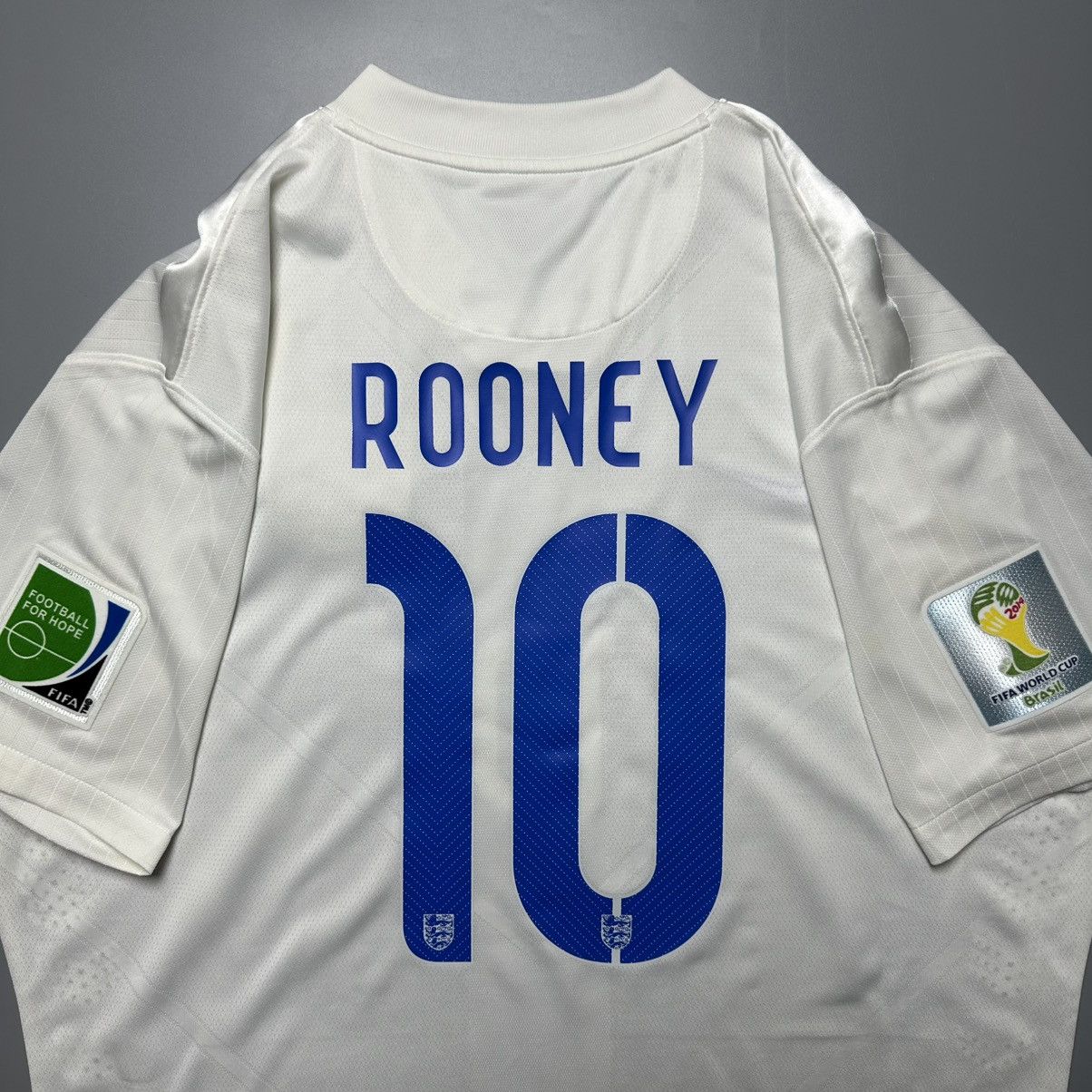 Vintage ENGLAND NIKE 2014 WORLD CUP FOOTBALL HOME JERSEY #10 ROONEY Size US XXL / EU 58 / 5 - 11 Thumbnail