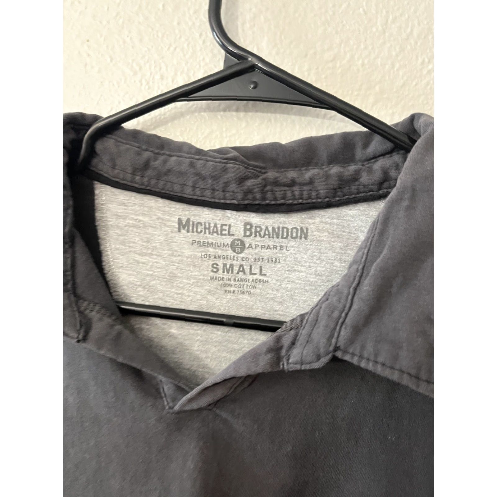 Vintage VINTAGE? Michael Brandon Polo Shirt Mens Small Gray Solid Short Sleeve Adult Small Gray Polo Mens S Size US S / EU 44-46 / 1 - 3 Thumbnail