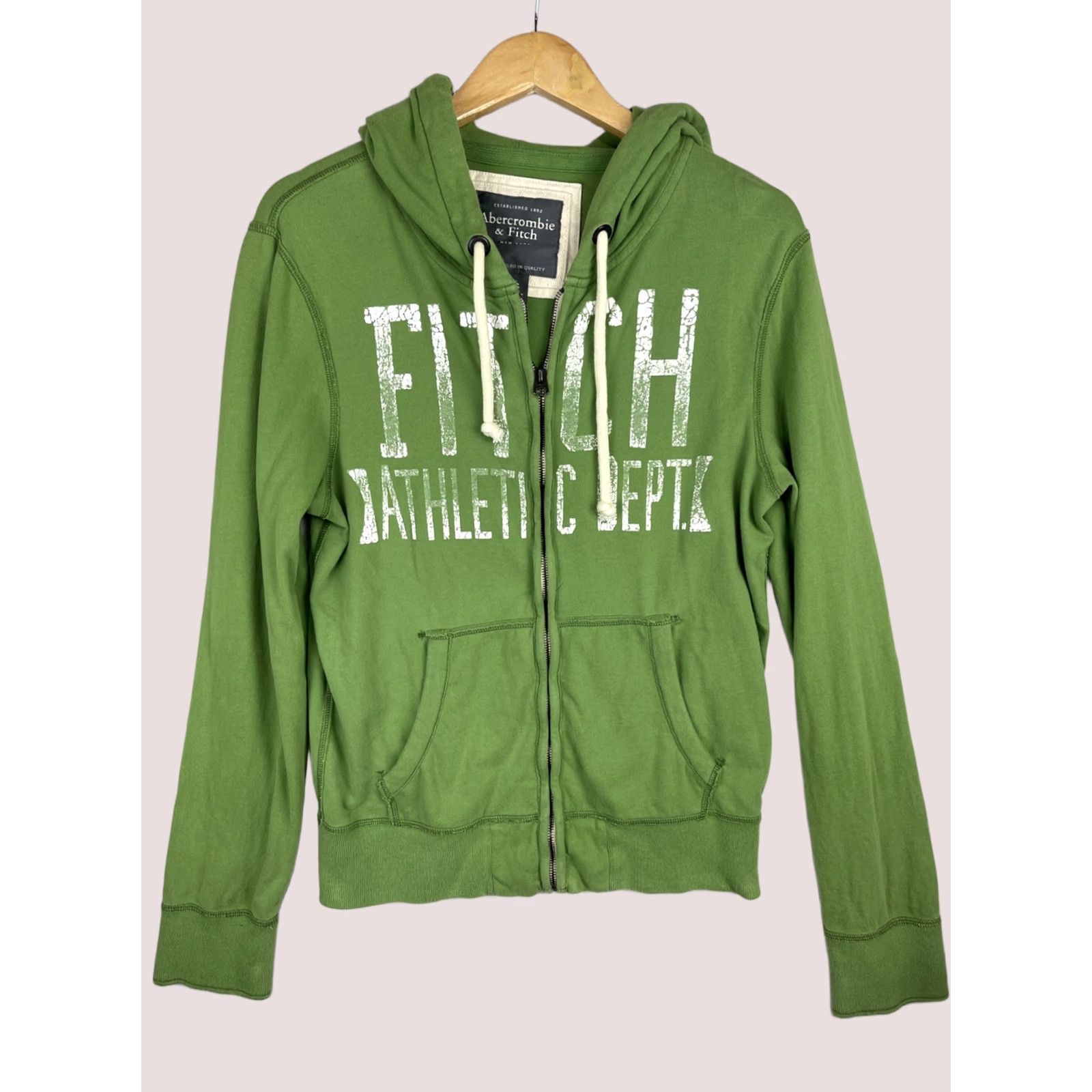 Abercrombie & Fitch Abercrombie & Fitch Y2K Distressed Green Zip
