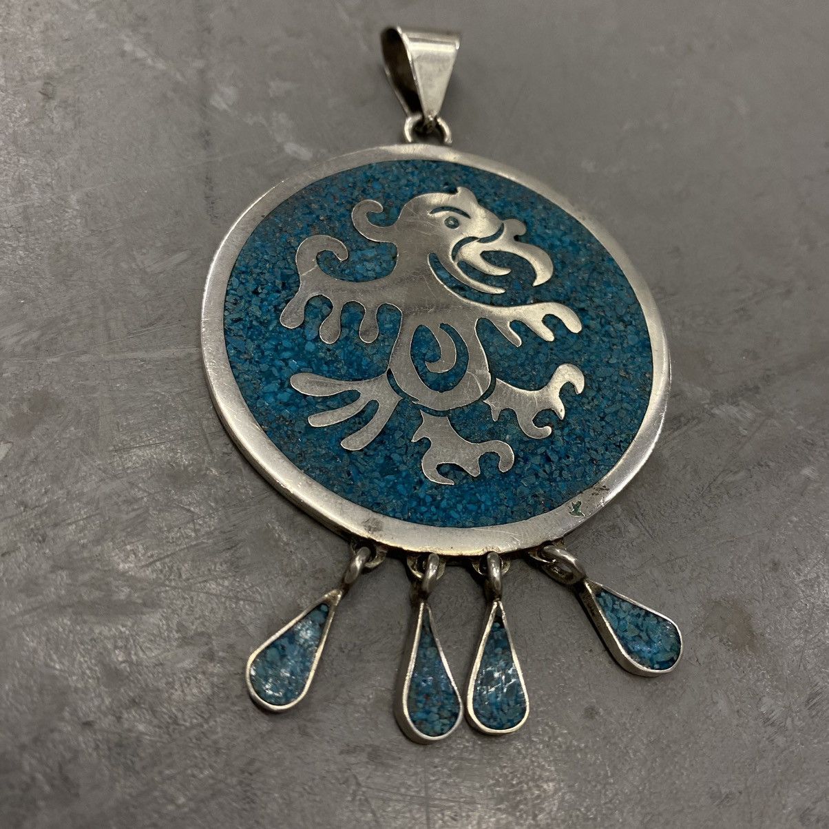 Kapital × Vintage Vintage 70s Navajo Sterling Turquoise Necklace KAPITAL STYLE Size ONE SIZE - 6 Thumbnail