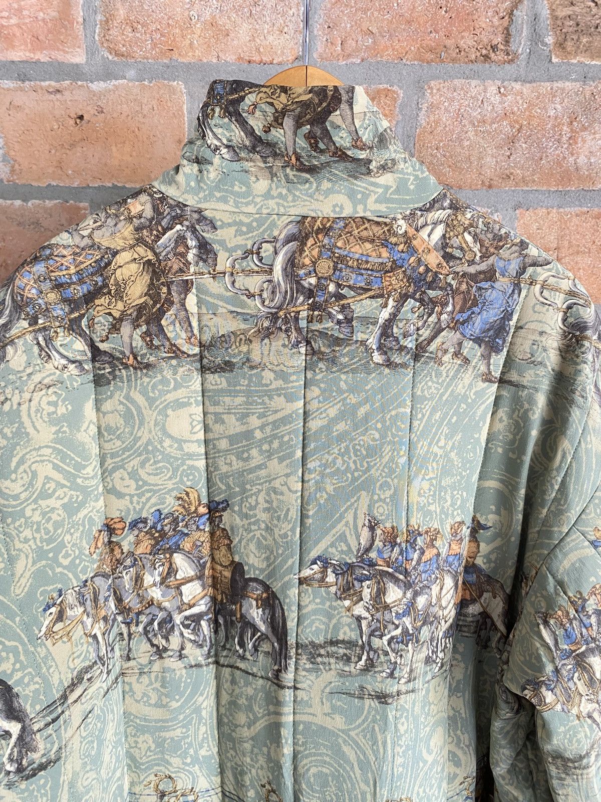 Burberry Burberrys Oversized Green Coat with Classic Print. Size ONE SIZE - 6 Thumbnail