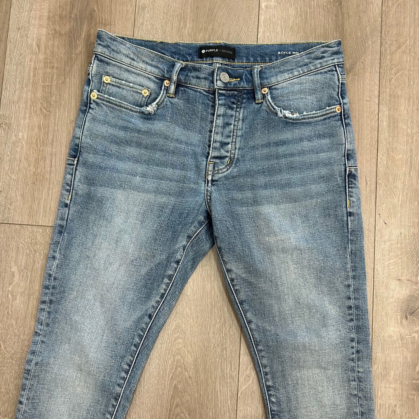 Purple Purple Brand Slim Fit Skinny Jeans Pants size 28 Light wash Size US 28 / EU 44 - 2 Thumbnail