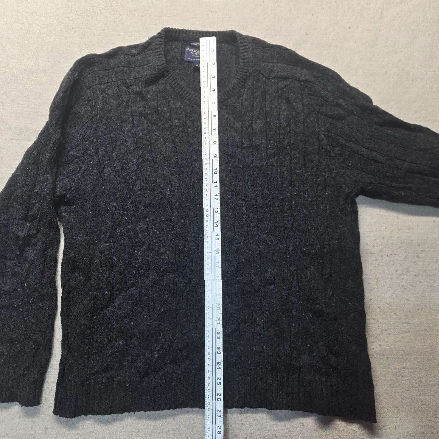 American Eagle Outfitters VINTAGE American Eagle Men's Sweater Long Sleeve Crew Neck Pullover All Seasons Black XLT Tall Size US XL / EU 56 / 4 - 7 Thumbnail