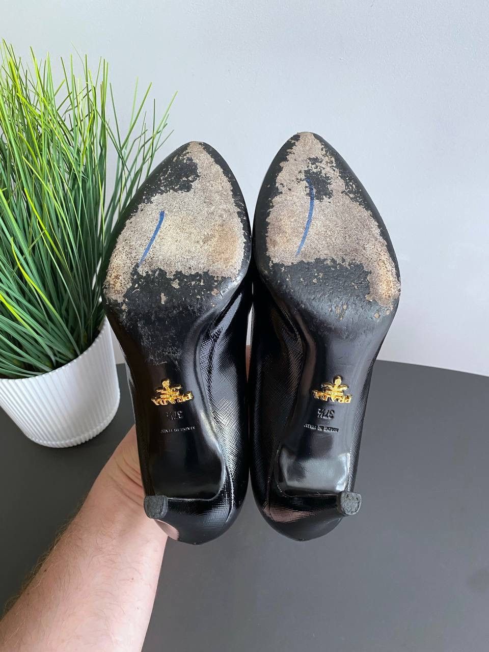 Prada Prada Milano Women’s Black Leather Patent Pumps Size EU 37,5 Size US 7.5 / IT 37.5 - 13 Thumbnail
