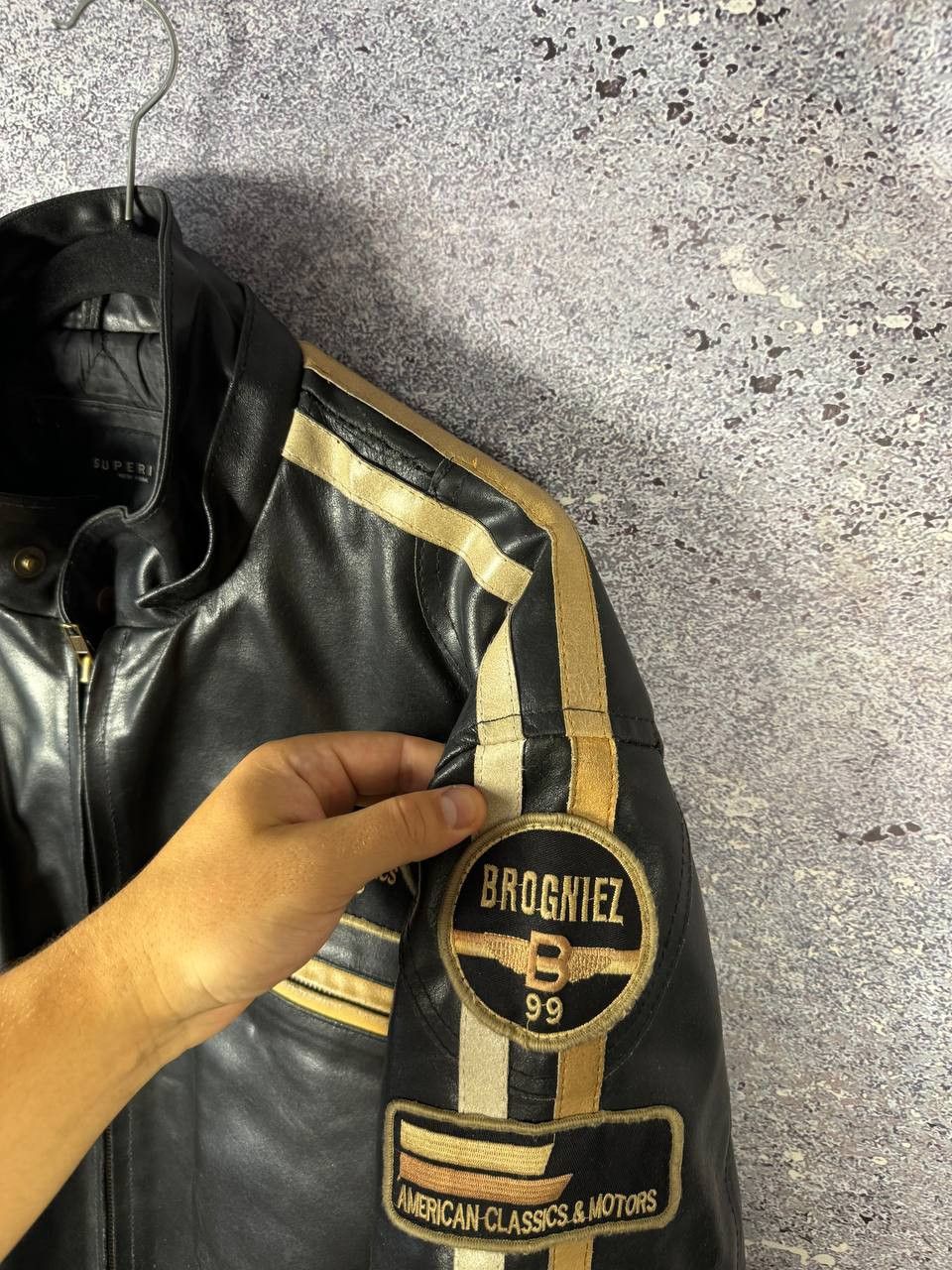 Leather SUPERIOR Leather Motorcycle Lacket 2XL Dainese Alpinestar Size US XXL / EU 58 / 5 - 16 Thumbnail