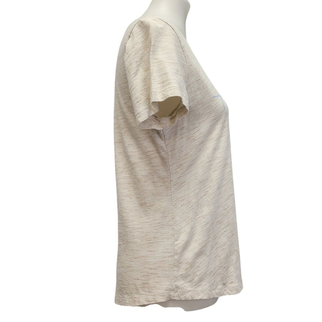 Faded Glory Hand Printed Womens Large FAITH Short Sleeve Tee Shirt Size L / US 10 / IT 46 - 3 Thumbnail
