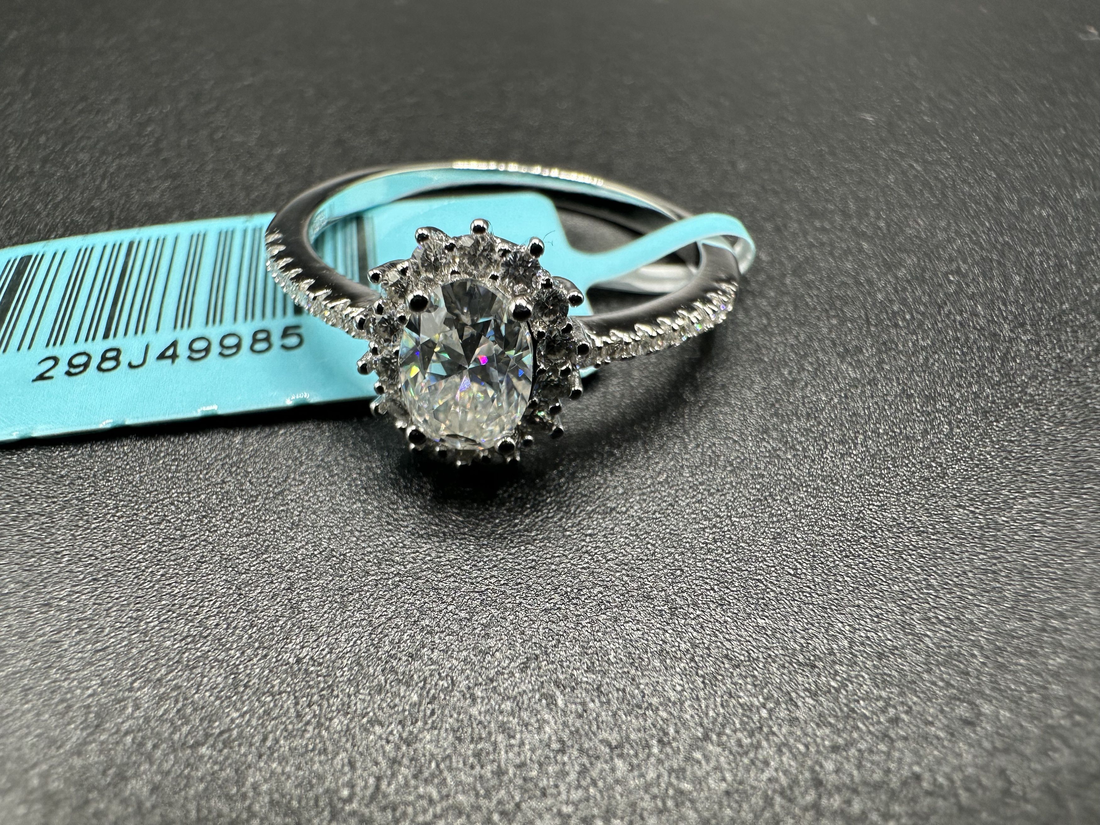 Jewelry MOISSANITE OVAL SOLITAIRE MULTI STONE .925 STERLING SILVER Size ONE SIZE - 3 Thumbnail