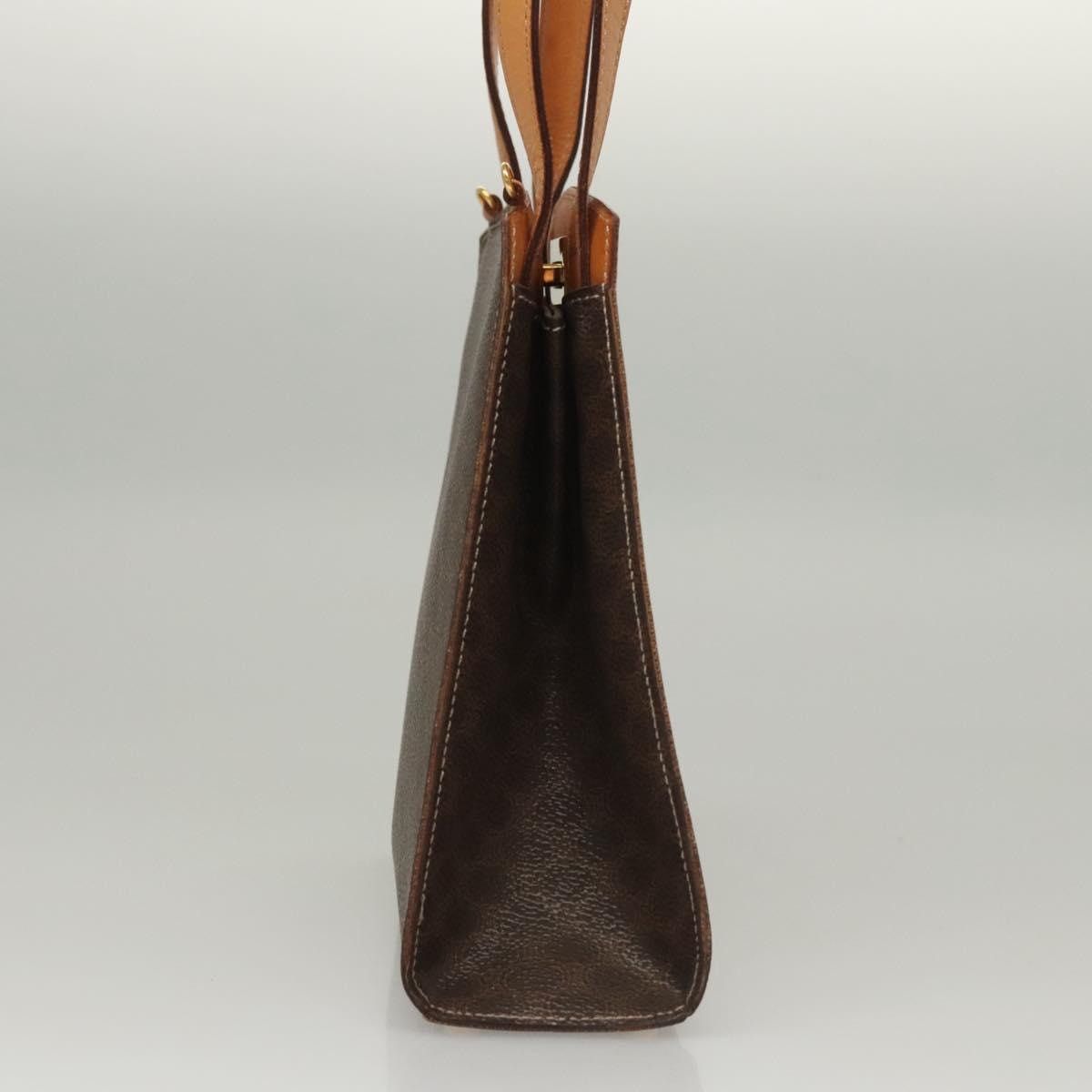 Celine CELINE Macadam Canvas Hand Bag Pvc Leather Brown Gold Size ONE SIZE - 5 Thumbnail