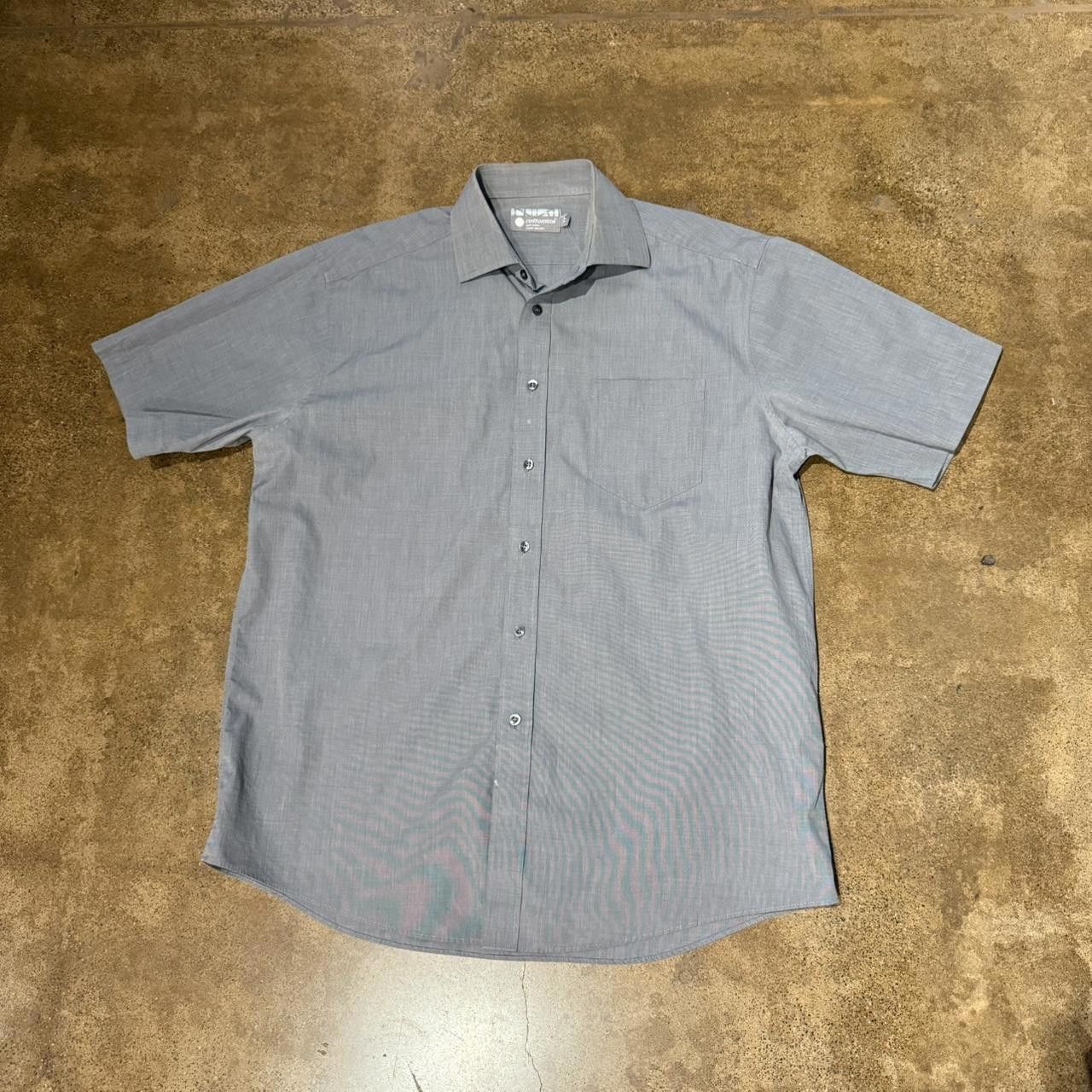 Designer Grey Cottontech Button Up Size US L / EU 52-54 / 3 - 2 Thumbnail