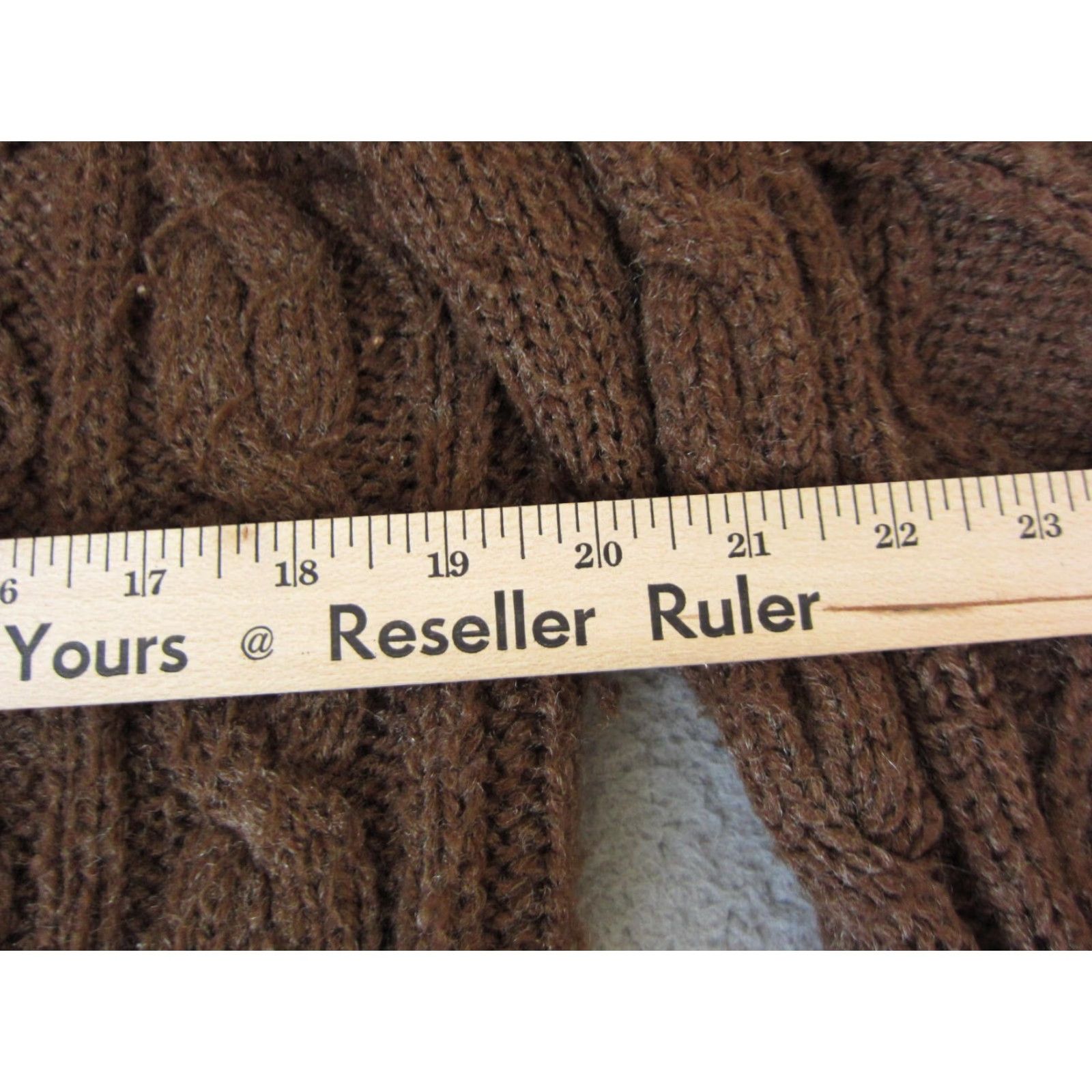 Jantzen VINTAGE Jantzen Cardigan Womens Large Brown Cable Knit Sweater 70s Size L / US 10 / IT 46 - 7 Thumbnail