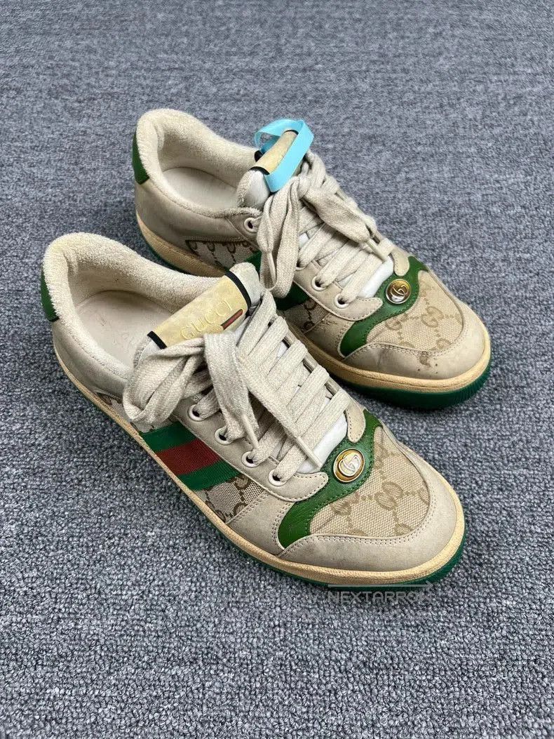 Gucci Gucci Distressed Low-Top Sneakers. Size US 8.5 / EU 41-42 - 2 Thumbnail