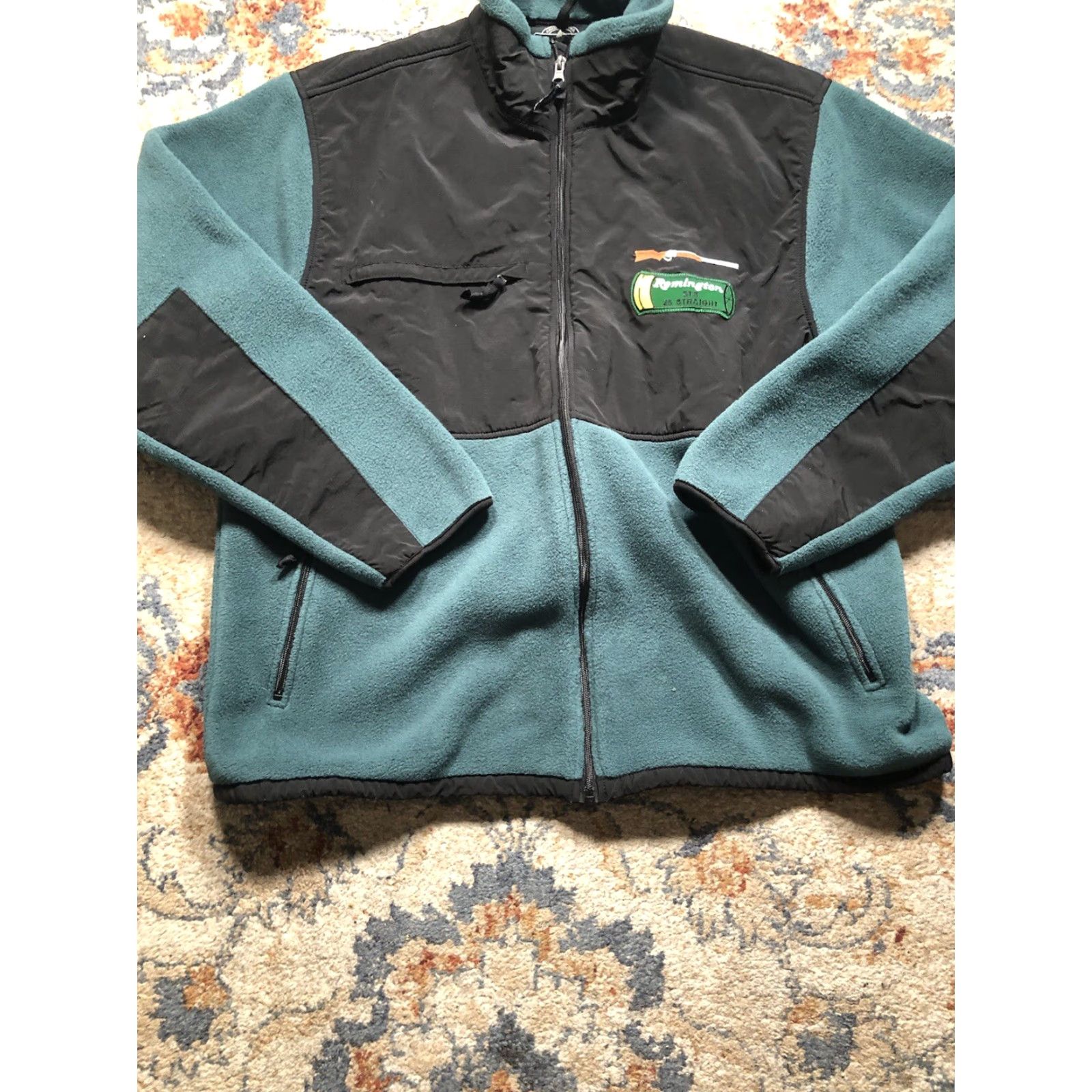 Vintage Charles River Apparel Fleece Jacket Full Zip Green XL Mens Hunting Stand-Up Collar Pockets Size US XL / EU 56 / 4 - 5 Thumbnail
