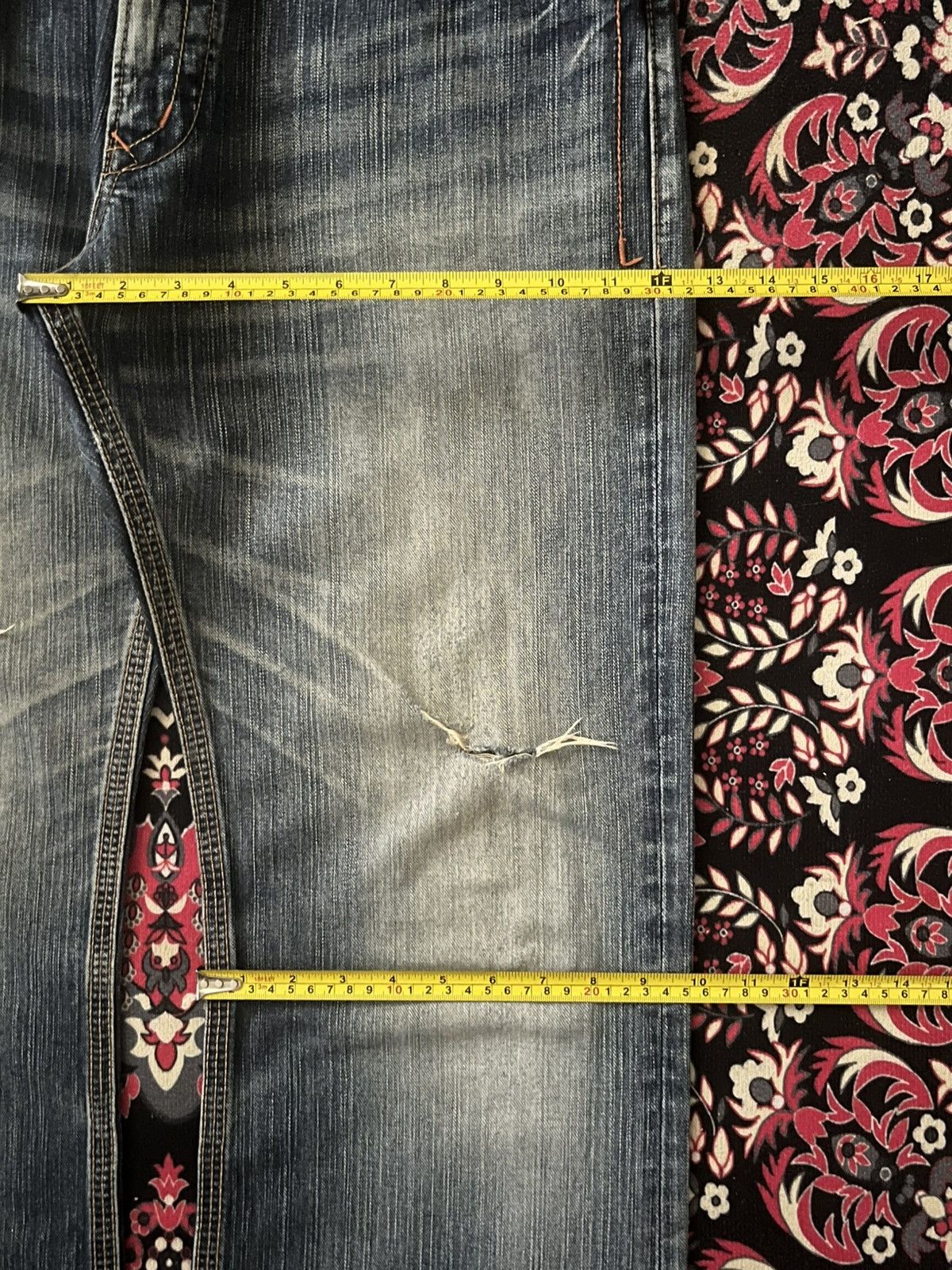 Kapital ⚡️Distressed⚡️Vintage Japanese Edwin XV Buckle Back Blue Jeans Size US 36 / EU 52 - 18 Thumbnail