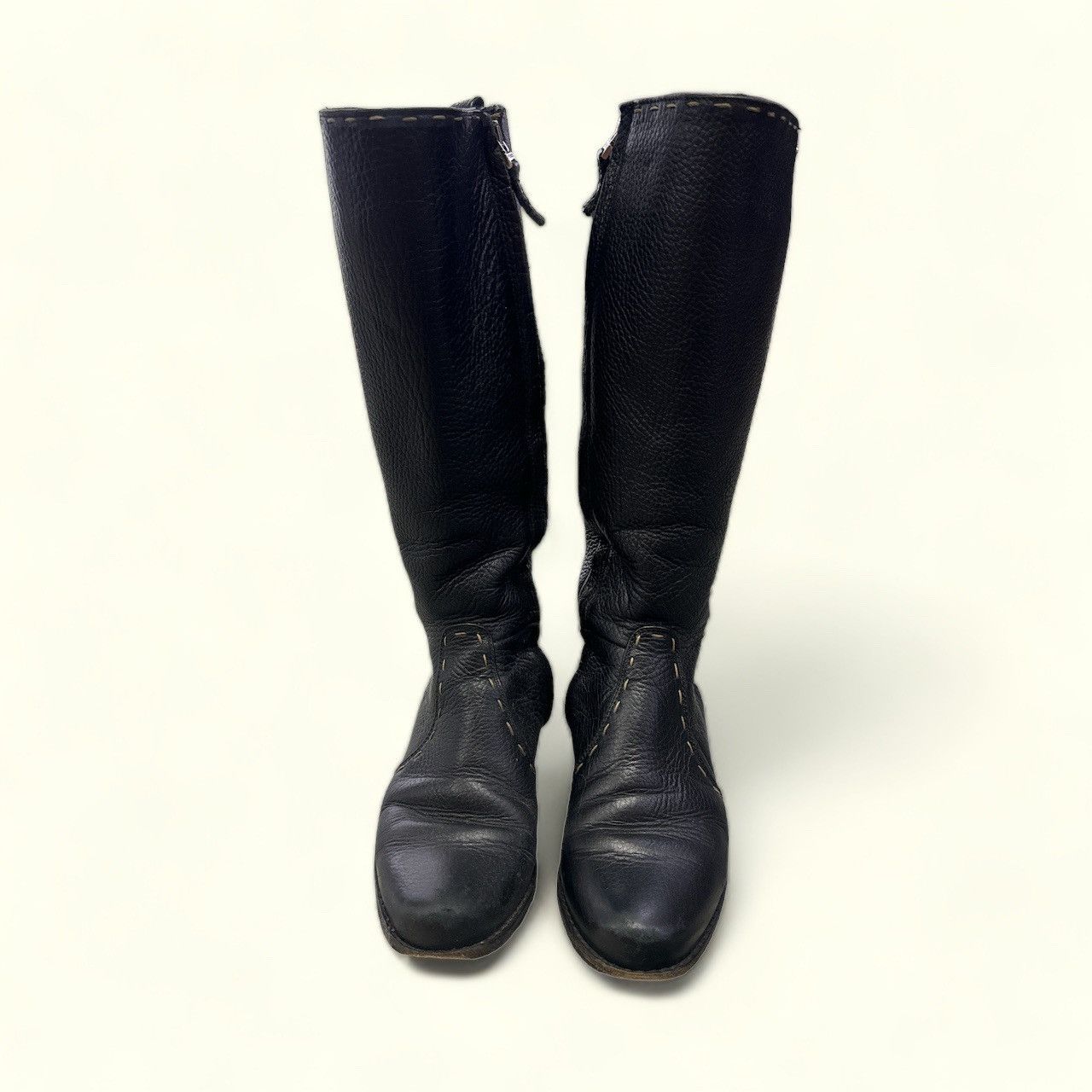 RoccoP FENDI SELLERIA LEATHER HIGH BOOTS Size US 5 / IT 35 - 2 Thumbnail