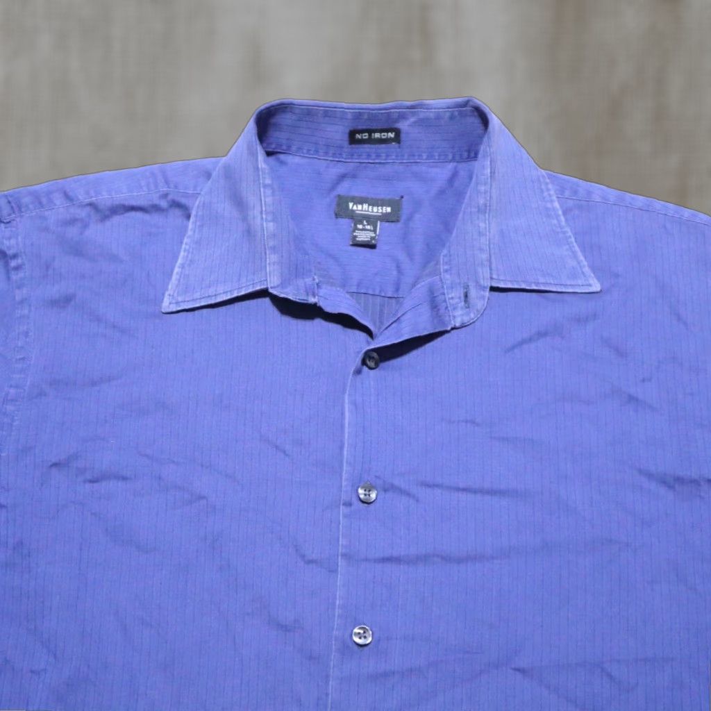 Van Heusen Van Heusen Shirt Button-Up Long Sleeve Mens Size L Color Multicolor 18.5 Slimming Classic Casual Size 42R - 1 Thumbnail