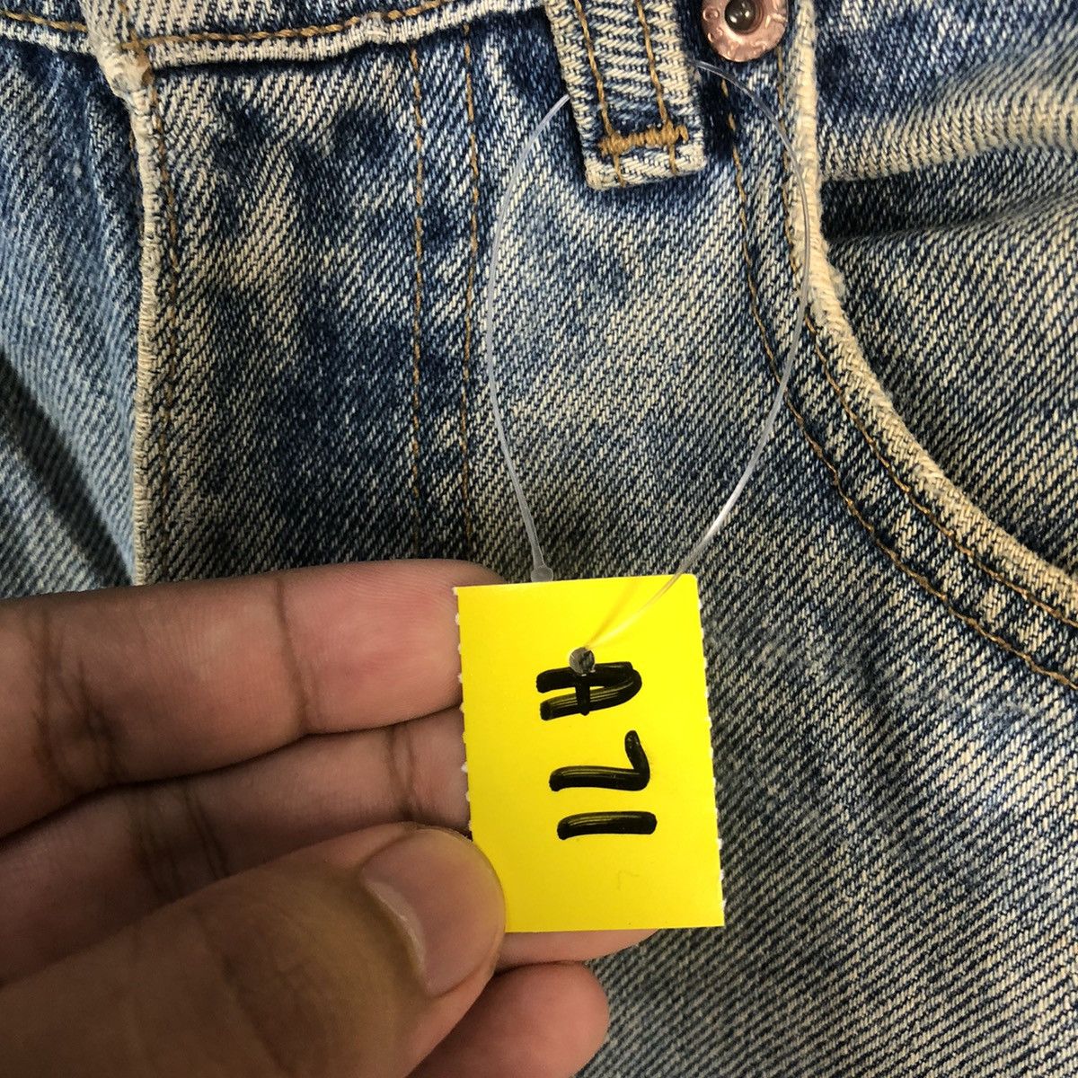 Levi's 512 Levis faded Blue ripped Distressed Denim Pants #A71 Size US 31 - 14 Thumbnail