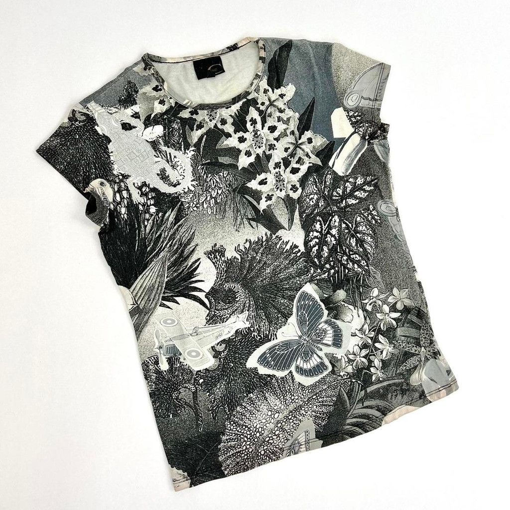 Just Cavalli y2k Cavalli glittery floral tshirt Size S / US 4 / IT 40 - 1 Thumbnail