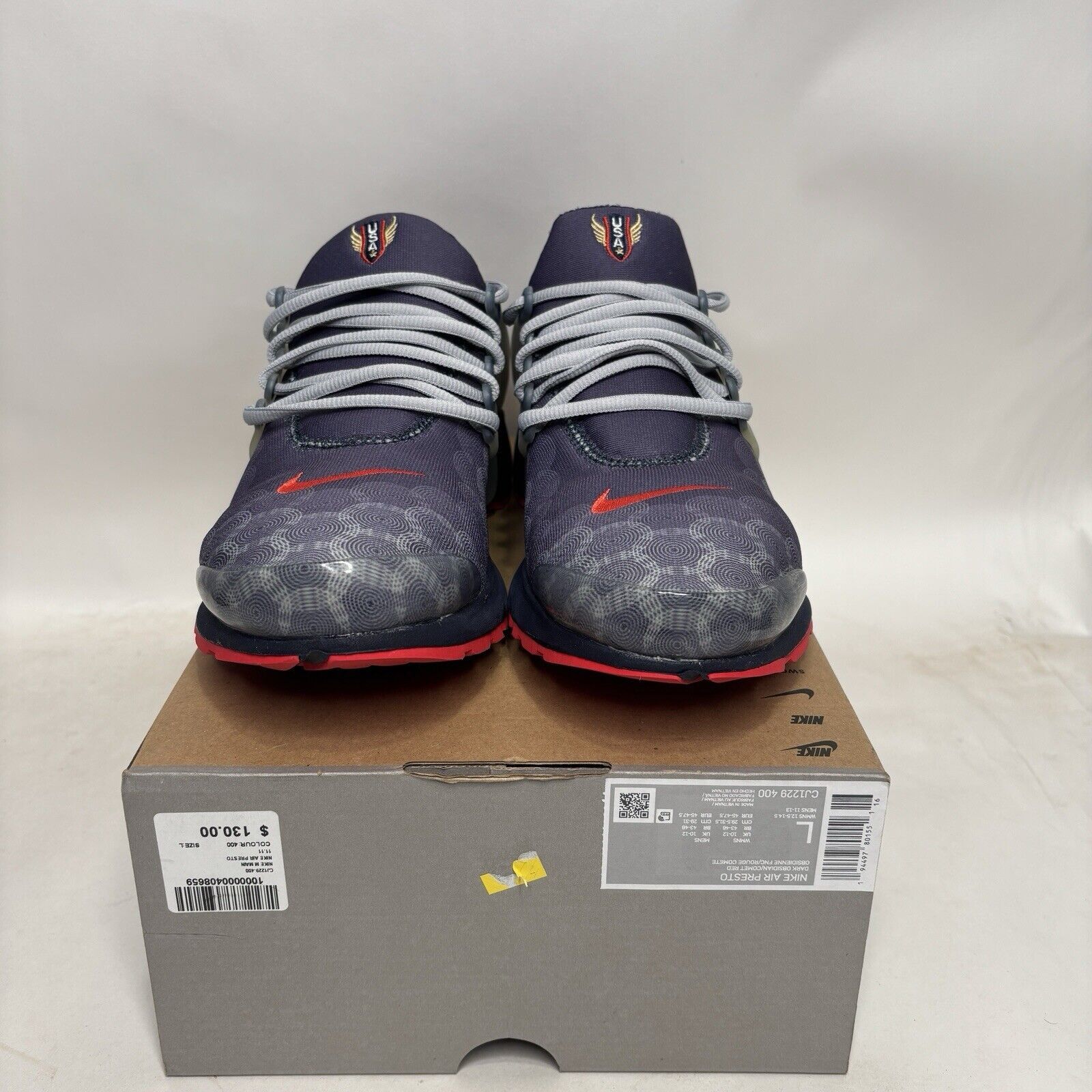 Nike Nike Shoes Air Presto “USA/Dark Obsidian Comet Red” 2024 Size US 12 / EU 45 - 2 Thumbnail