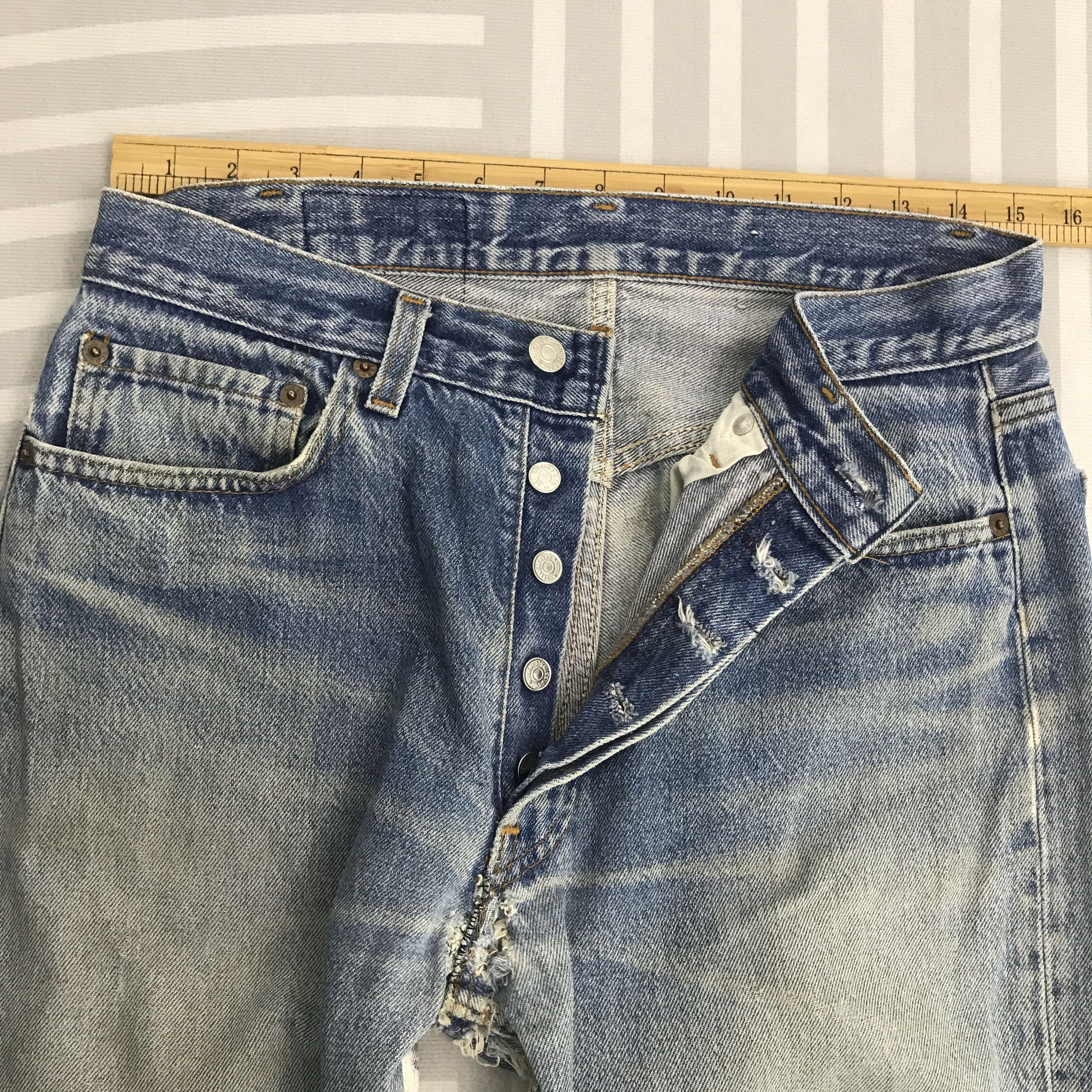 Levi's × Vintage Vintage Levi's 501 custom Surfmen Distressed Denim Size US 30 / EU 46 - 8 Thumbnail