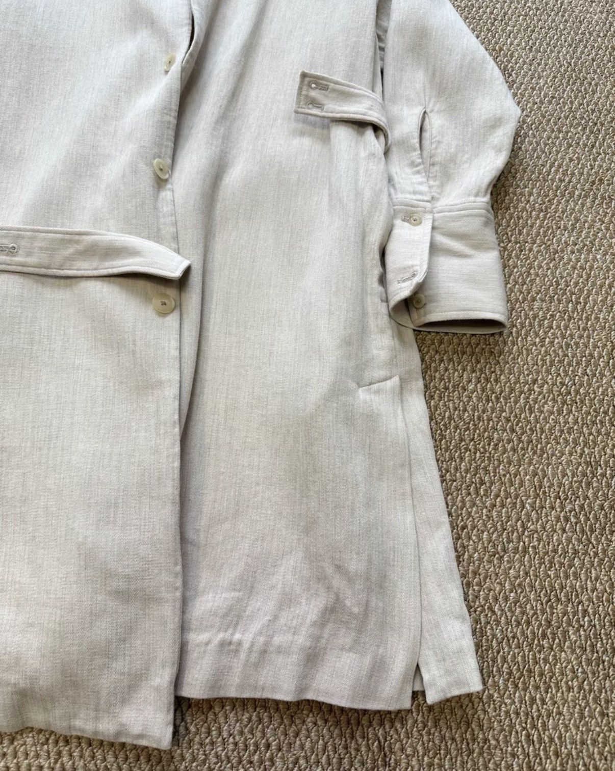 Auralee AAURALE Cotton & Camel Hair Blend Belted Trench Coat K23 Size XS / US 0-2 / IT 36-38 - 4 Thumbnail
