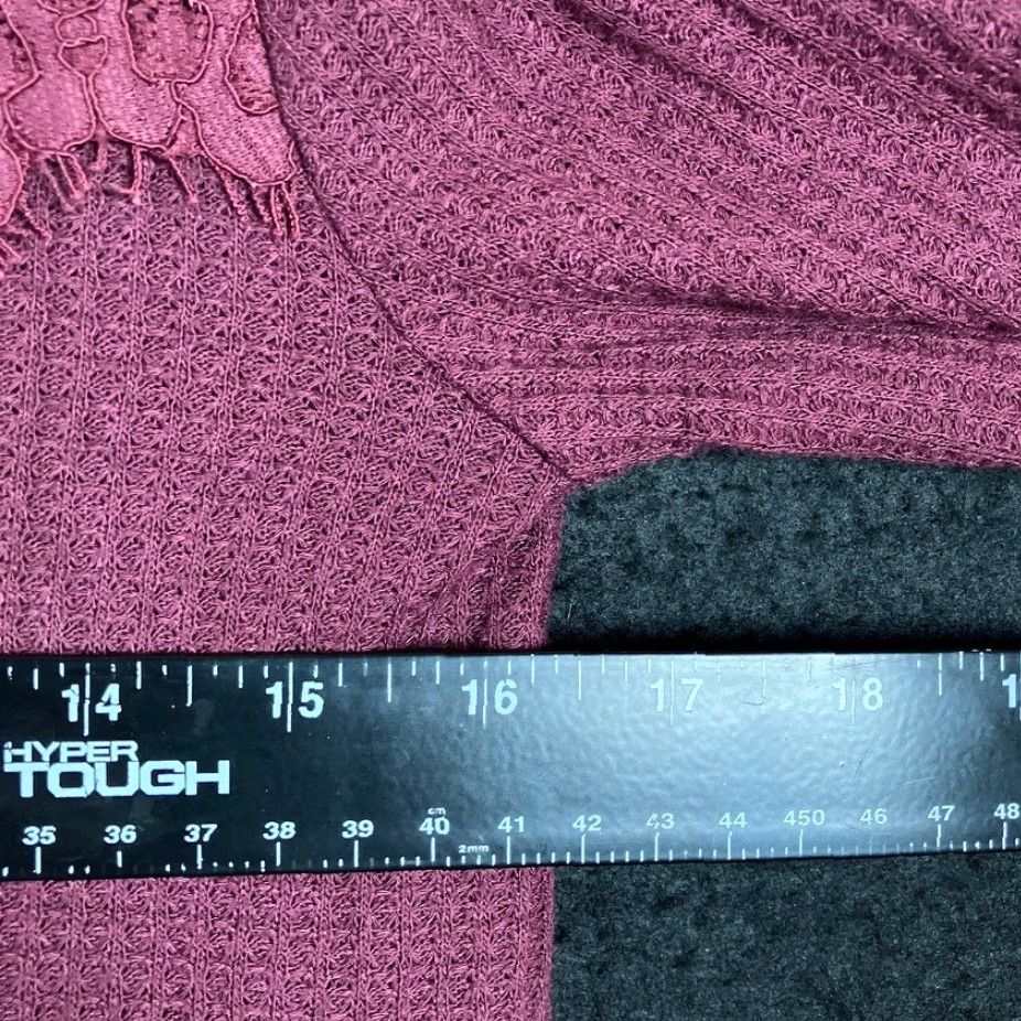 Lucky Brand Lucky Brand Blouse Burgundy Crew Neck Long Sleeve Small Women’s Shirt"} Size S / US 4 / IT 40 - 7 Thumbnail