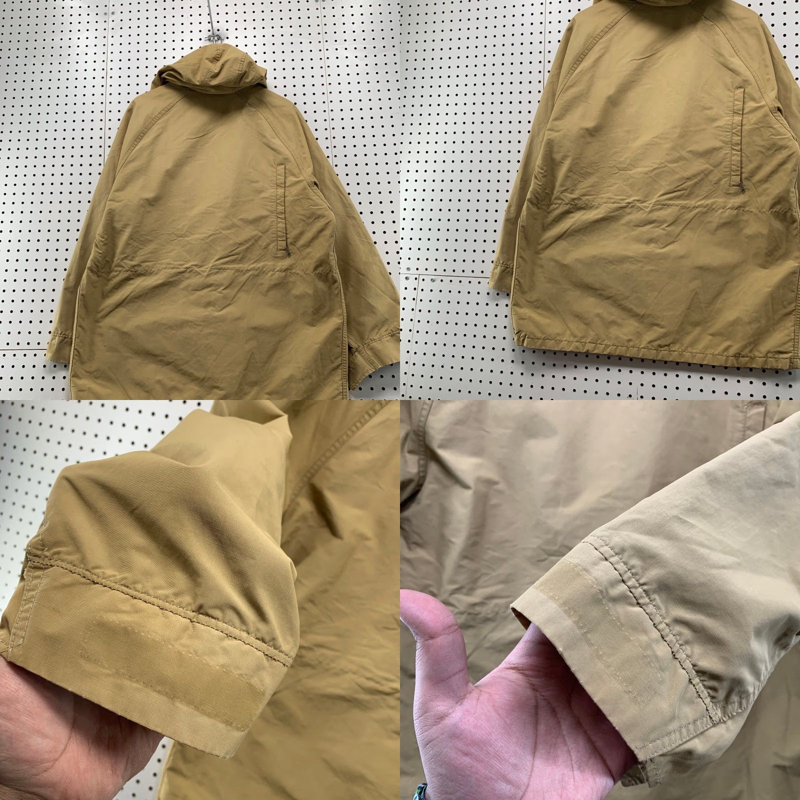 Vintage VINTAGE Woolrich Parka Coat Mens Large Tan Lightweight Hooded Nylon Blend Coat Size US L / EU 52-54 / 3 - 11 Thumbnail