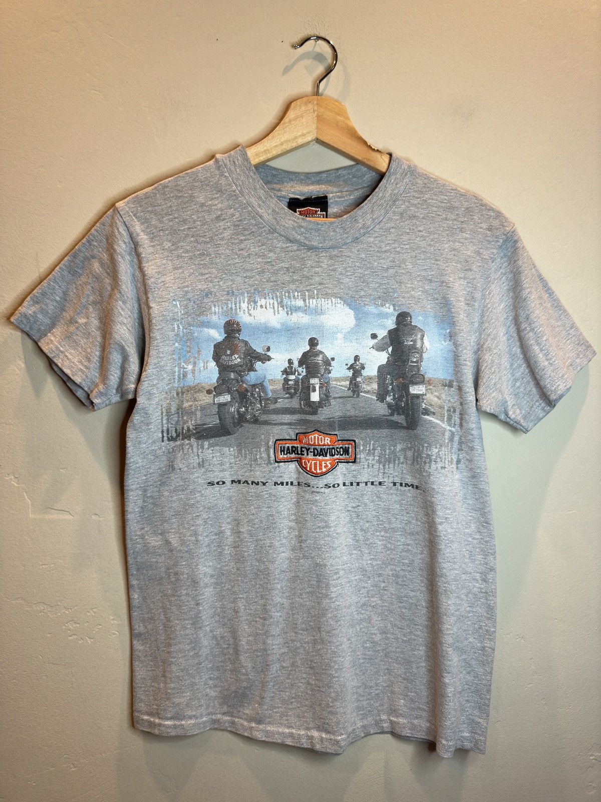 image of Vintage Harley Davidson Asheville North Carolina Shirt in Gray, Men's (Size Small)