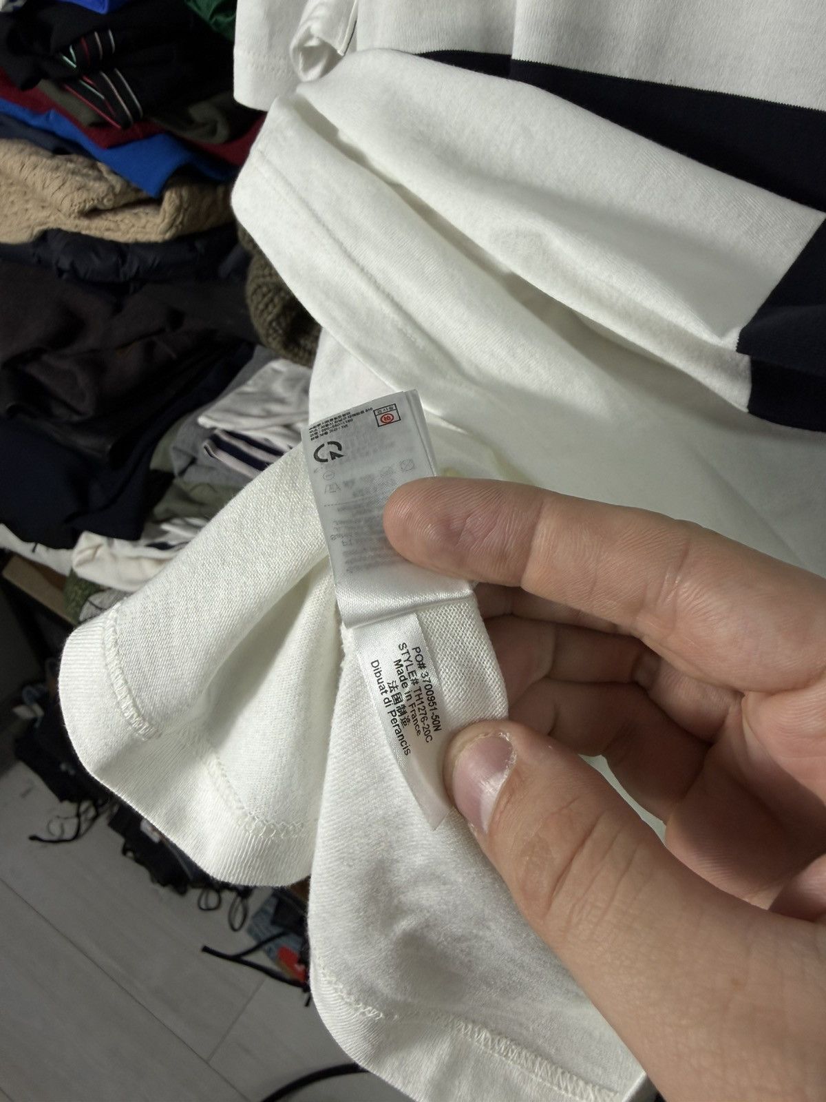 Lacoste NWT Lacoste Live T Shirt White Stripe Logo France Size M Size US M / EU 48-50 / 2 - 8 Thumbnail