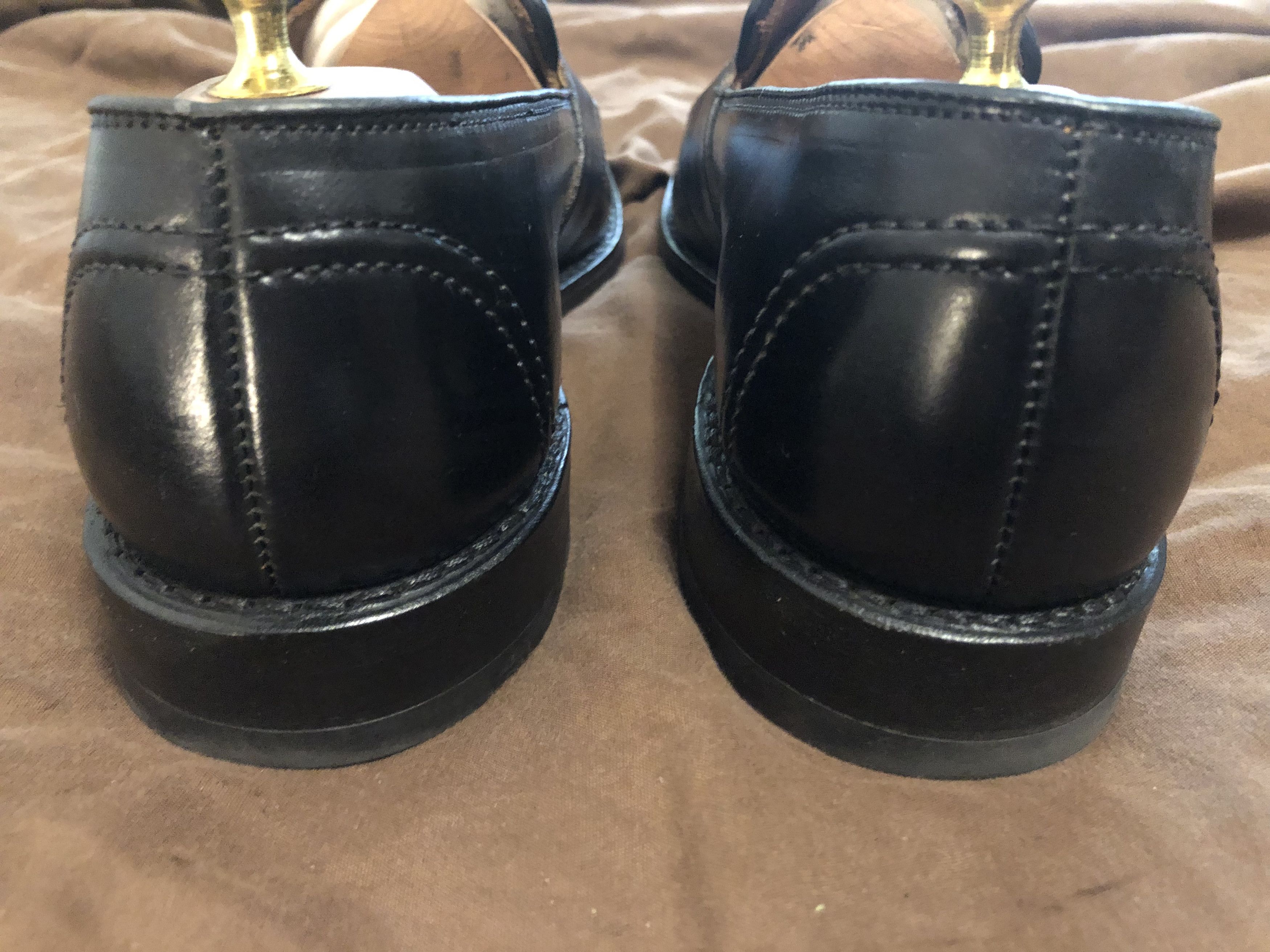 Allen Edmonds SHELL cordovan, black, size 7.5E Size US 7.5 / EU 40-41 - 5 Thumbnail