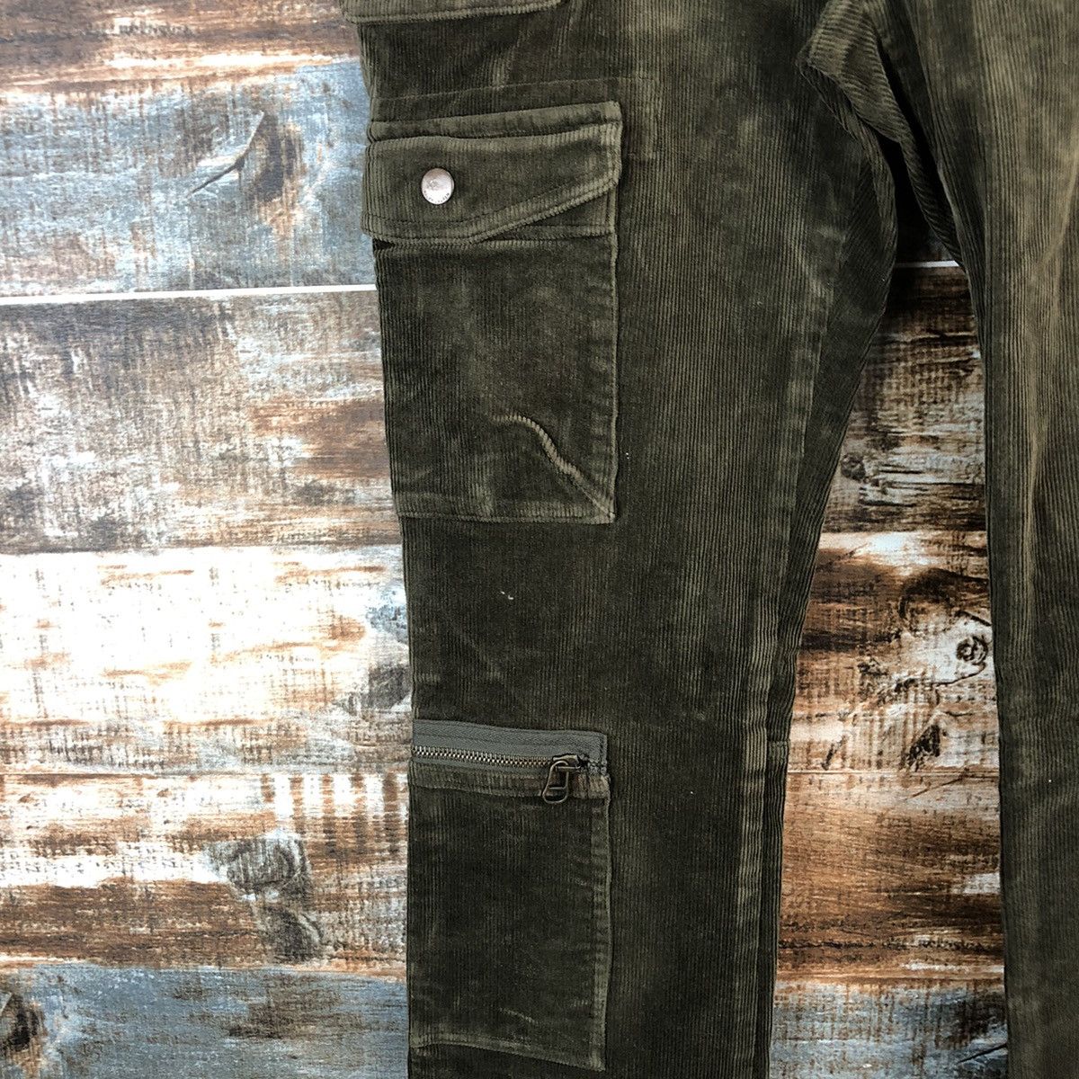 DL Ralph Lauren Green Multipocket Corduroy Pants #C754