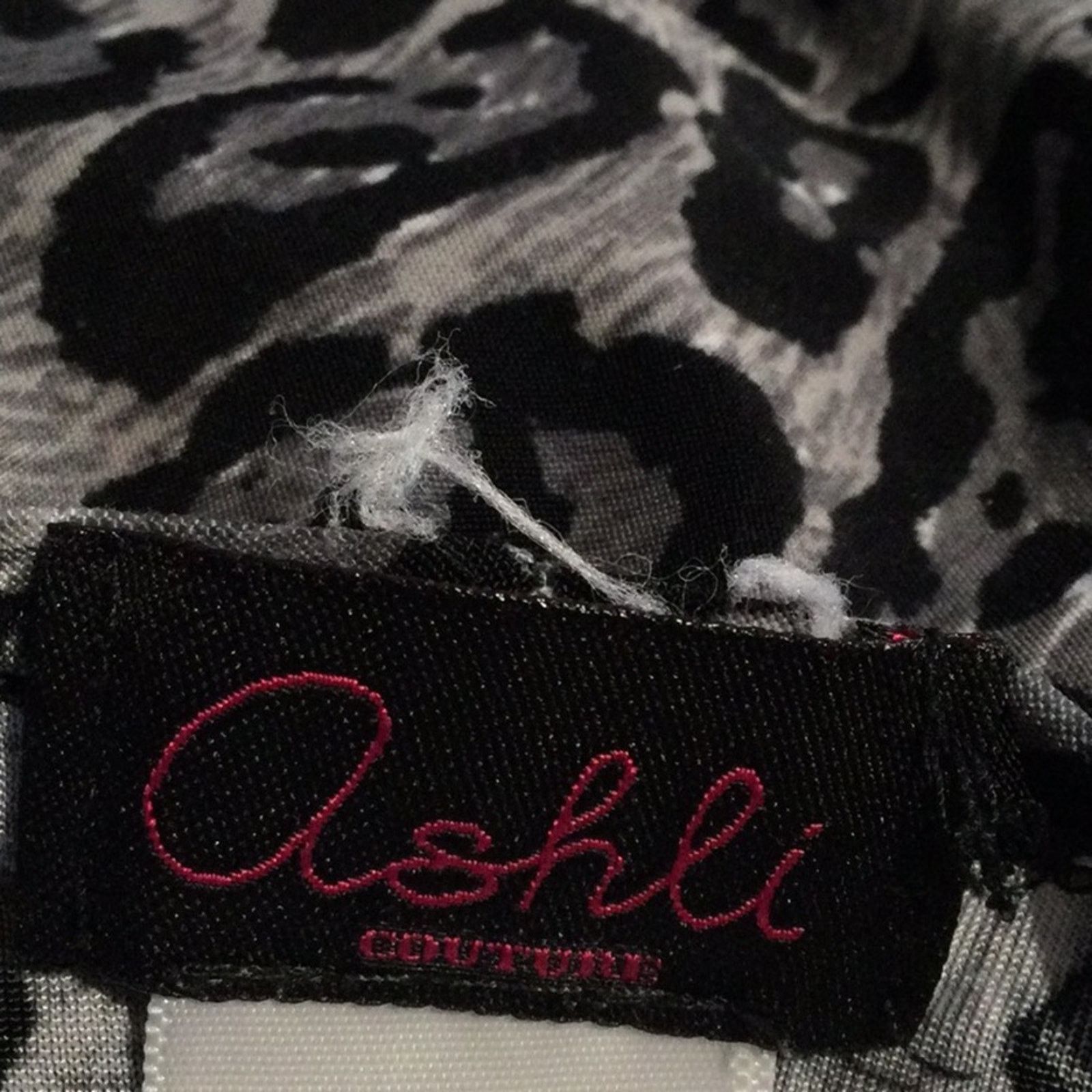 Other Ashli Couture Gray & Black Leopard Print Pleated Blouse L Size L / US 10 / IT 46 - 10 Thumbnail