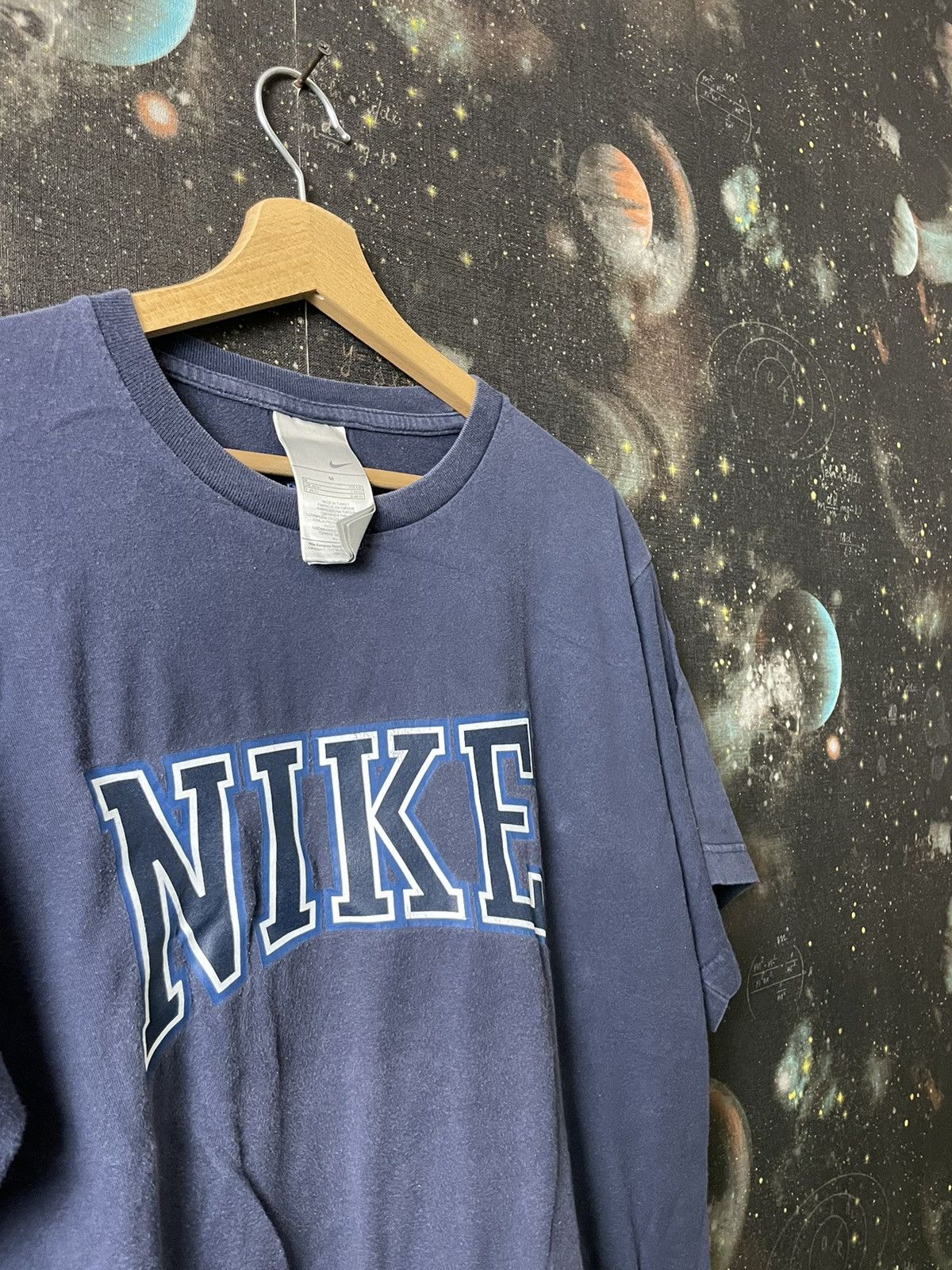 Nike × Vintage 00s Vintage Nike Big Swoosh Logo Drill T-shirt Rare Size US M / EU 48-50 / 2 - 2 Thumbnail
