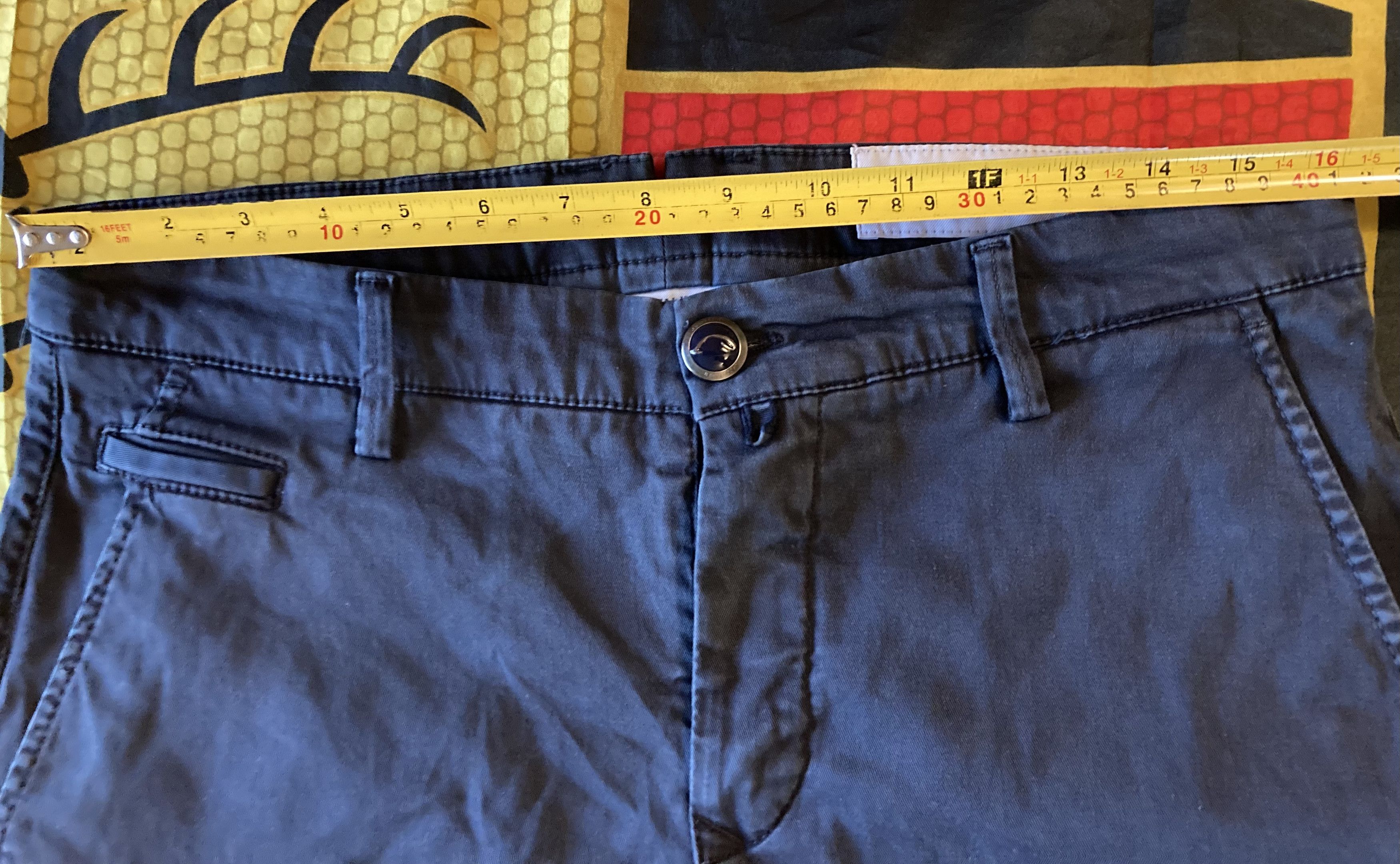 Jacob Cohen Jacob Cohen Bobby Slim Fit Luxury Chino Navy Size US 32 / EU 48 - 10 Thumbnail