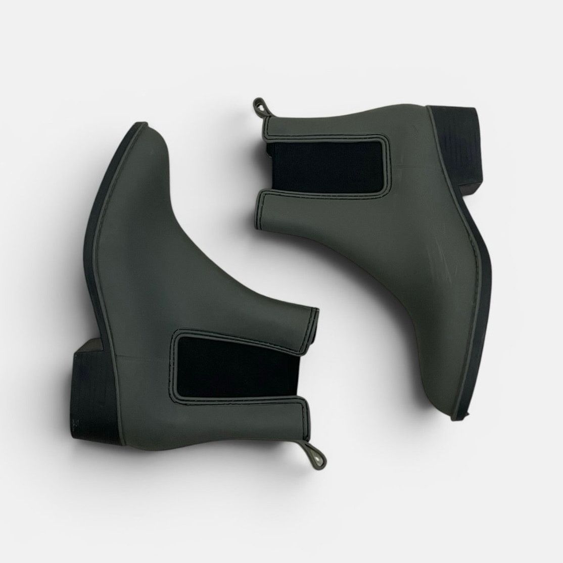 Urban Outfitters Urban Outfitters Olive Green Matte Rubber Chelsea Rain Boots Size US 8 / IT 38 - 1 Thumbnail