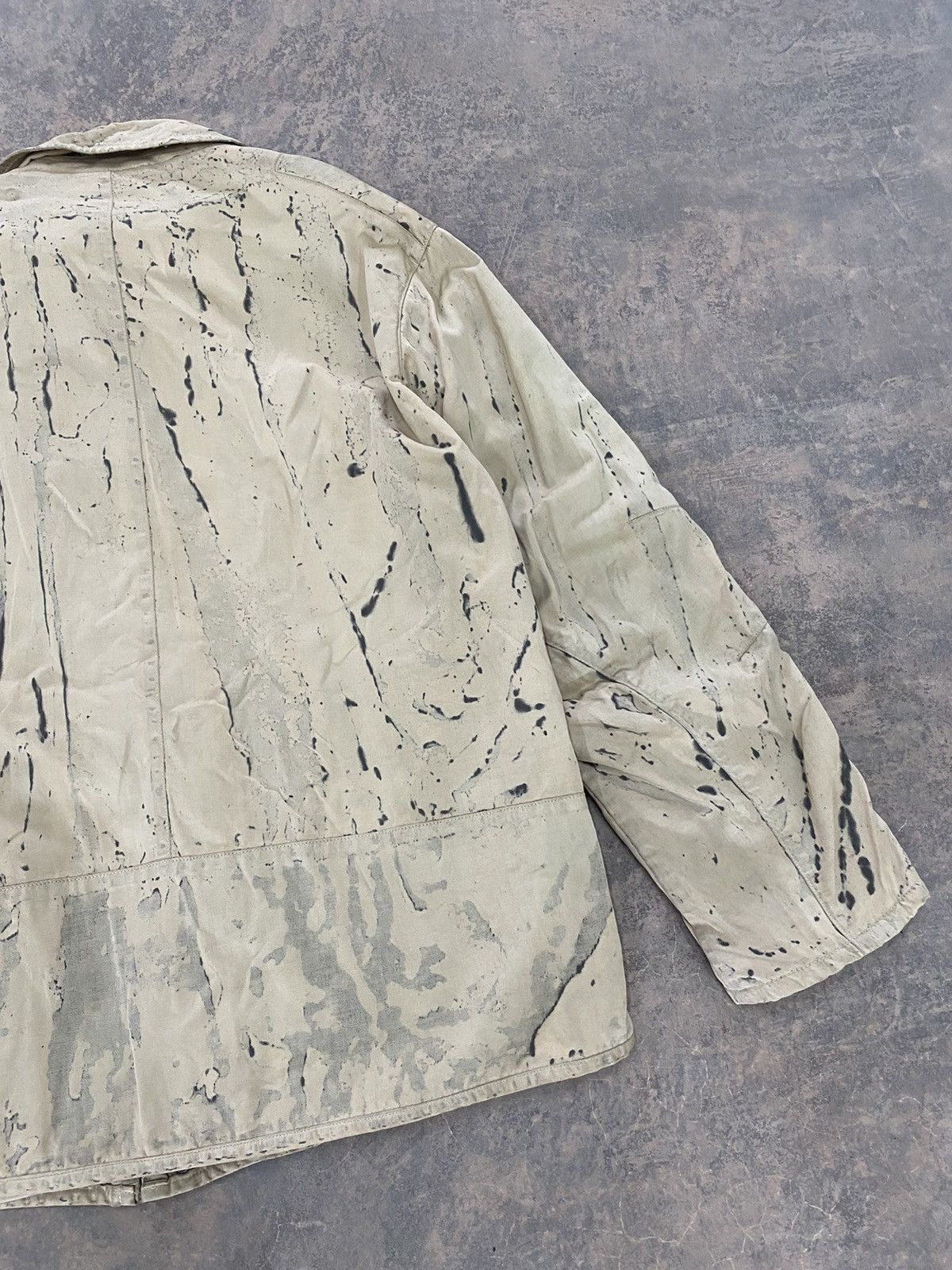 C.P. Company VINTAGE C.P. COMPANY WAXED PAINT SPLATTER ZIPPER JACKET Size US L / EU 52-54 / 3 - 18 Thumbnail