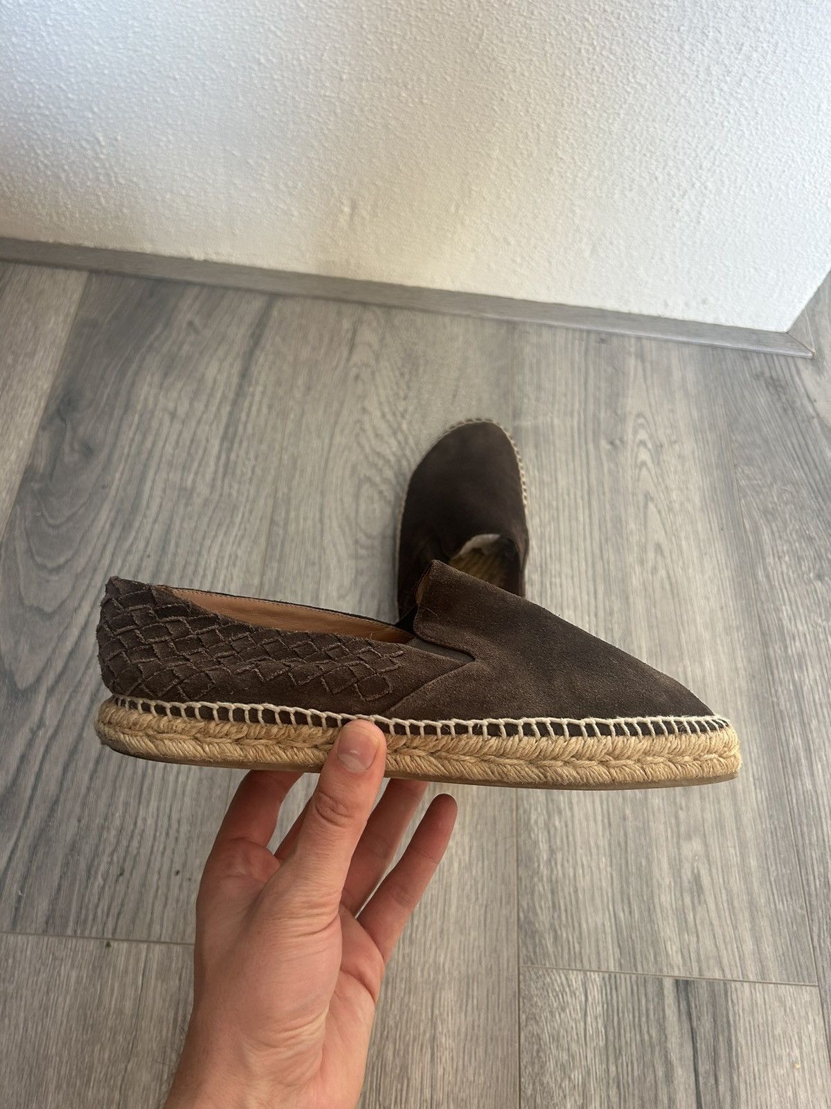 Bottega Veneta Bottega Veneta Suede Intrecciato Espadrilles - Brown Size US 7 / EU 40 - 5 Thumbnail