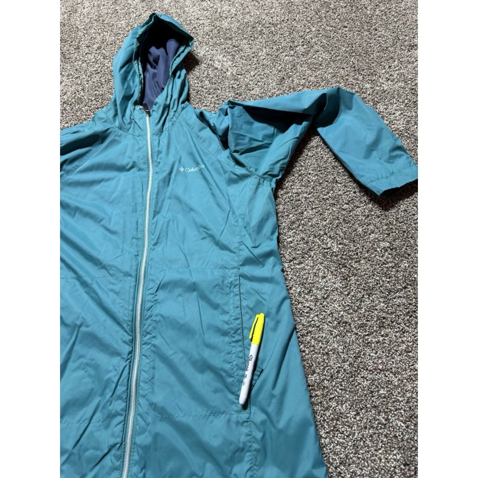 Rains Columbia Womens Jacket Lined Windbreaker Green Fall Spring Casual Zip Adult Large Regular Women’s Windbreaker Columbia Size L / US 10 / IT 46 - 6 Thumbnail