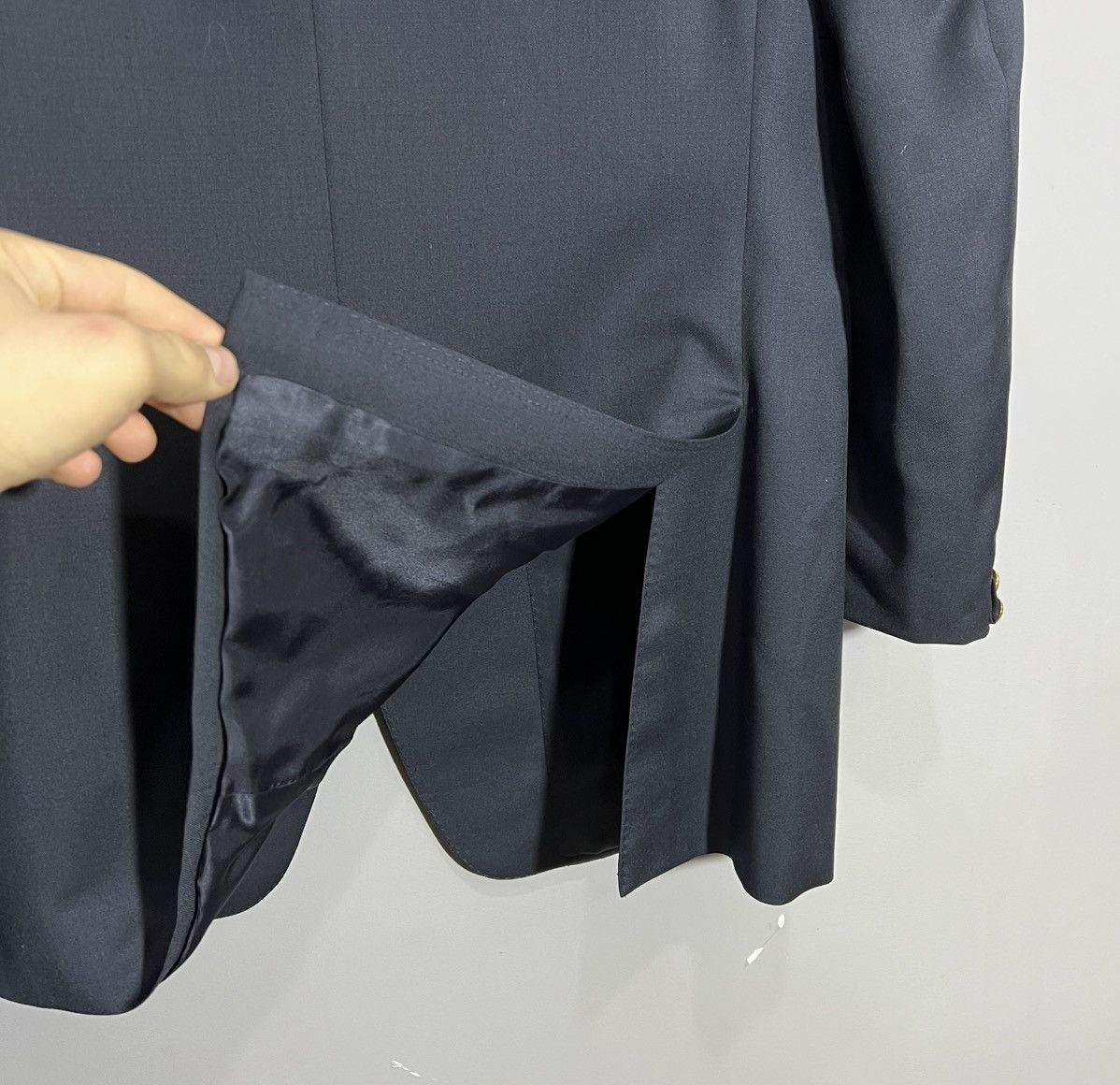 Canali × Vintage Vintage Canali Navy Blue Wool Blazer Gold Button Jacket Size 40L - 14 Thumbnail