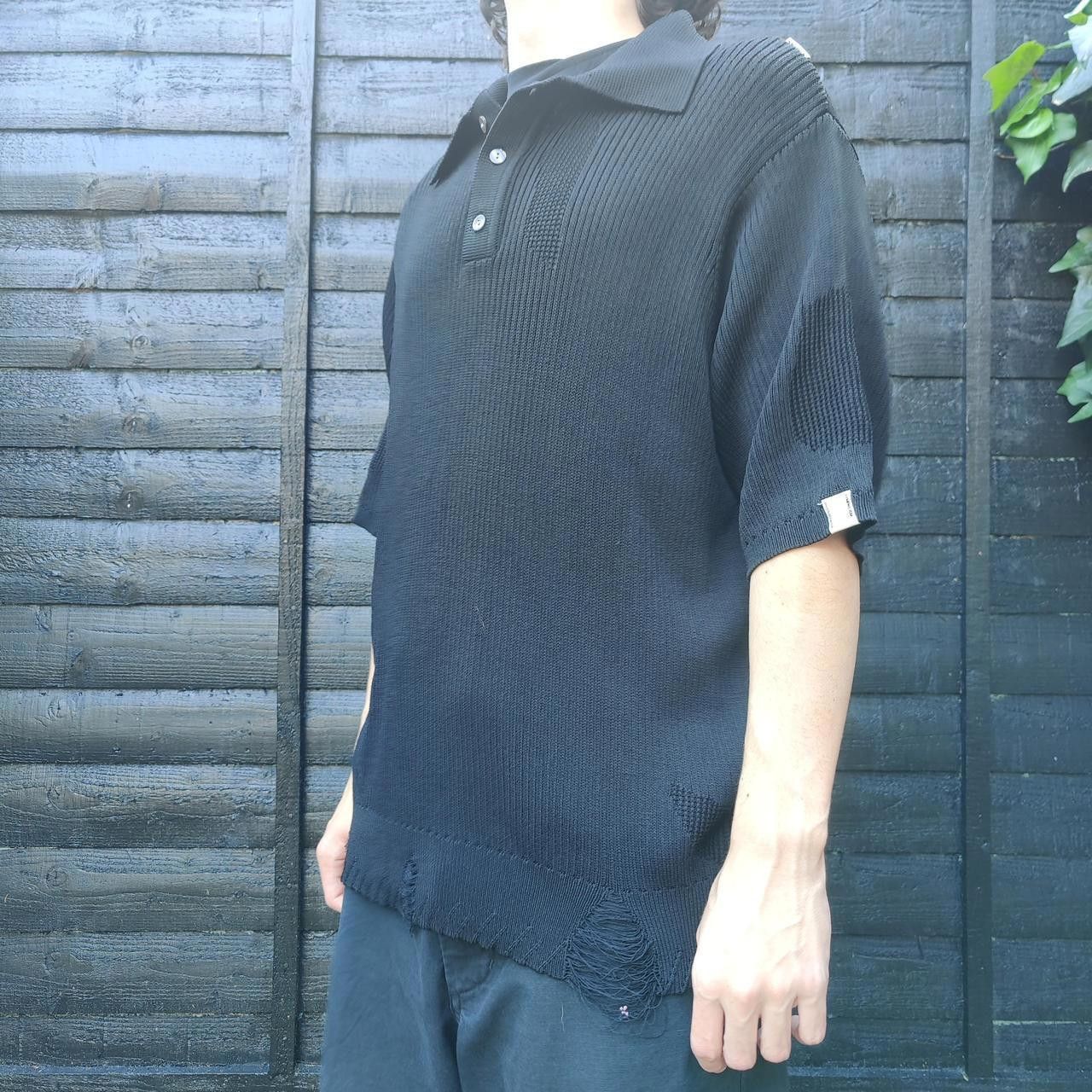 Other Japanese Distressed Knit Polo Size US M / EU 48-50 / 2 - 2 Thumbnail