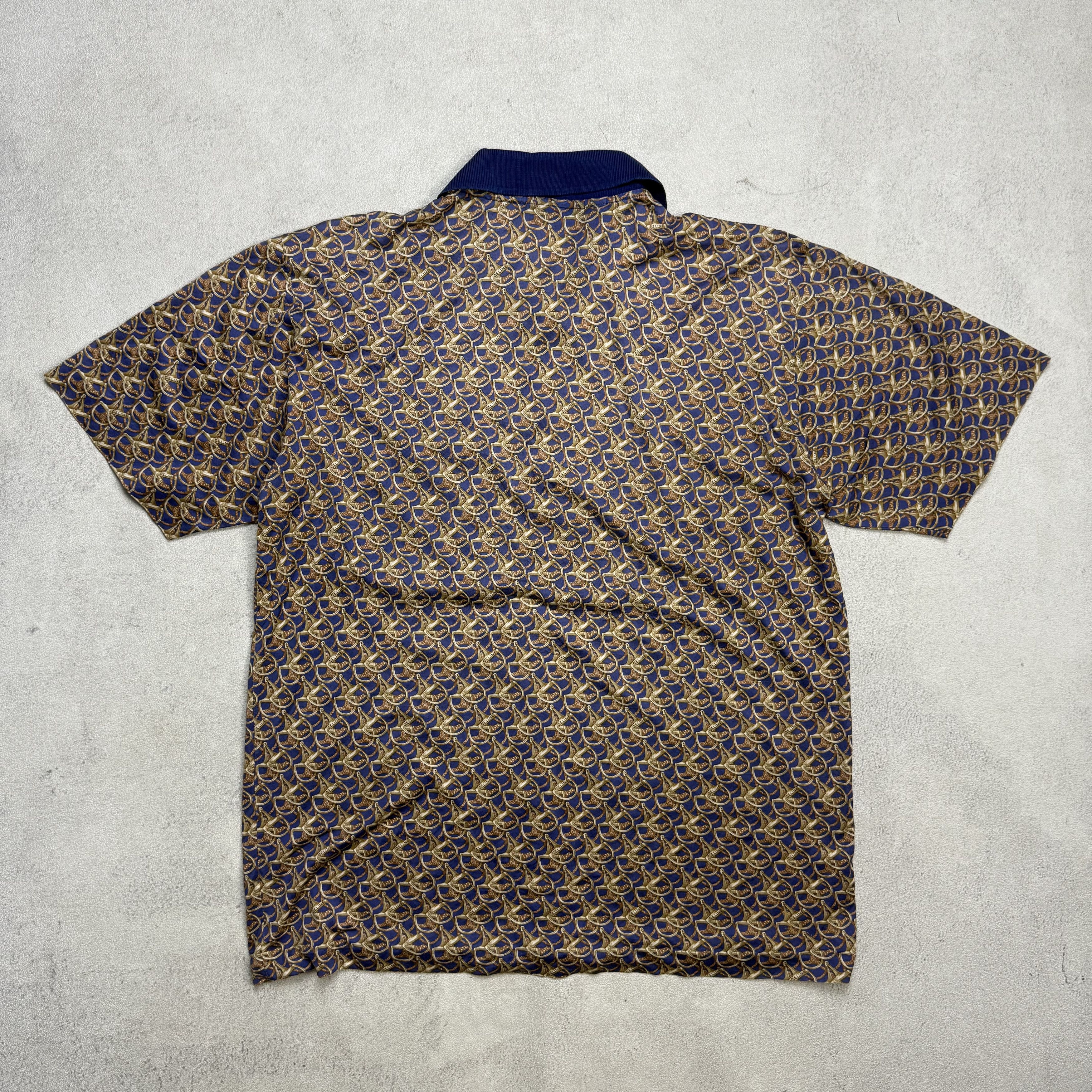 Celine Vintage Celine Monogram Polo Shirt Size US M / EU 48-50 / 2 - 2 Thumbnail