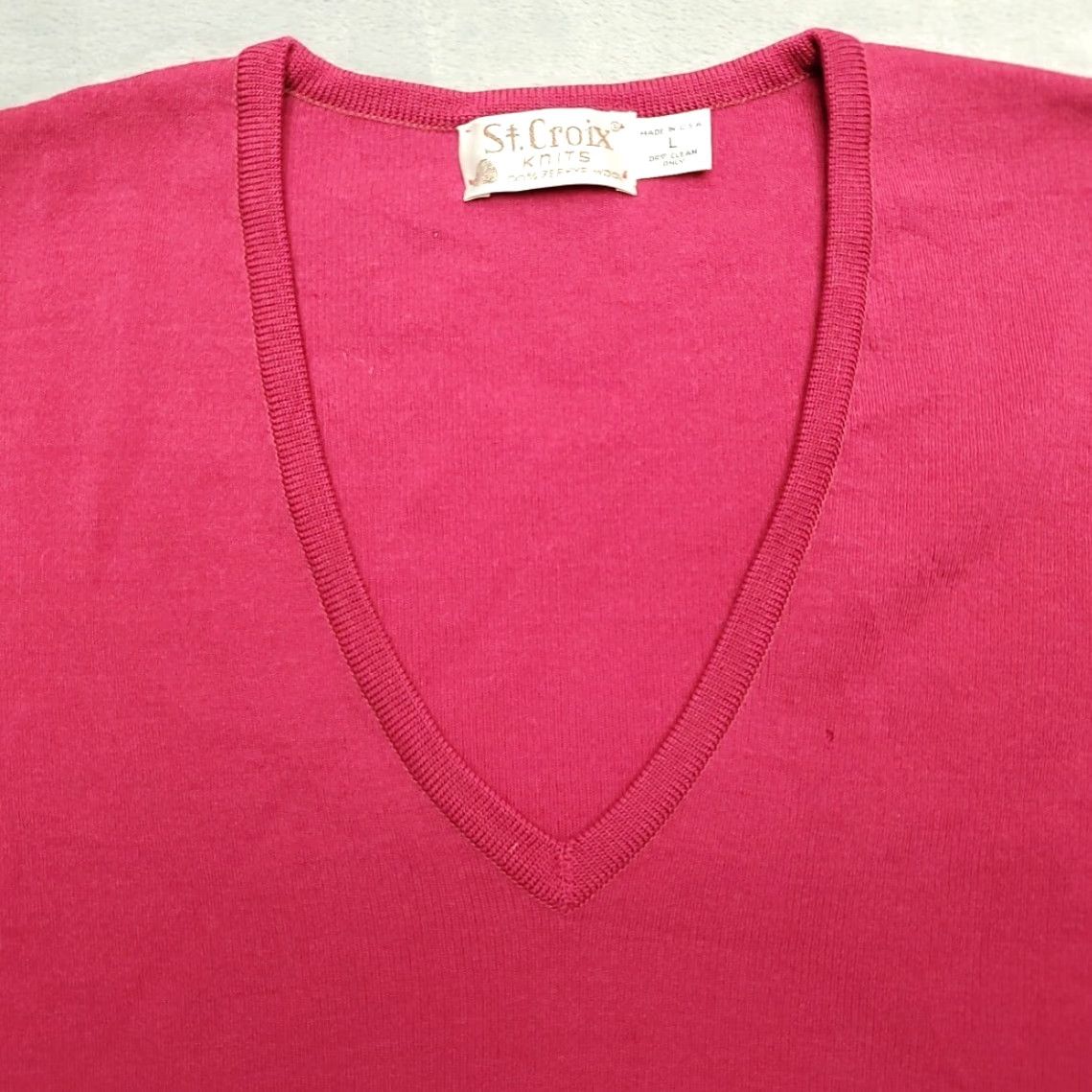 Zephyr St Croix Knits Sweater Women L Pink Long Sleeve 100% Zephyr Wool Made in USA Vintage Mens? Size L / US 10 / IT 46 - 3 Thumbnail