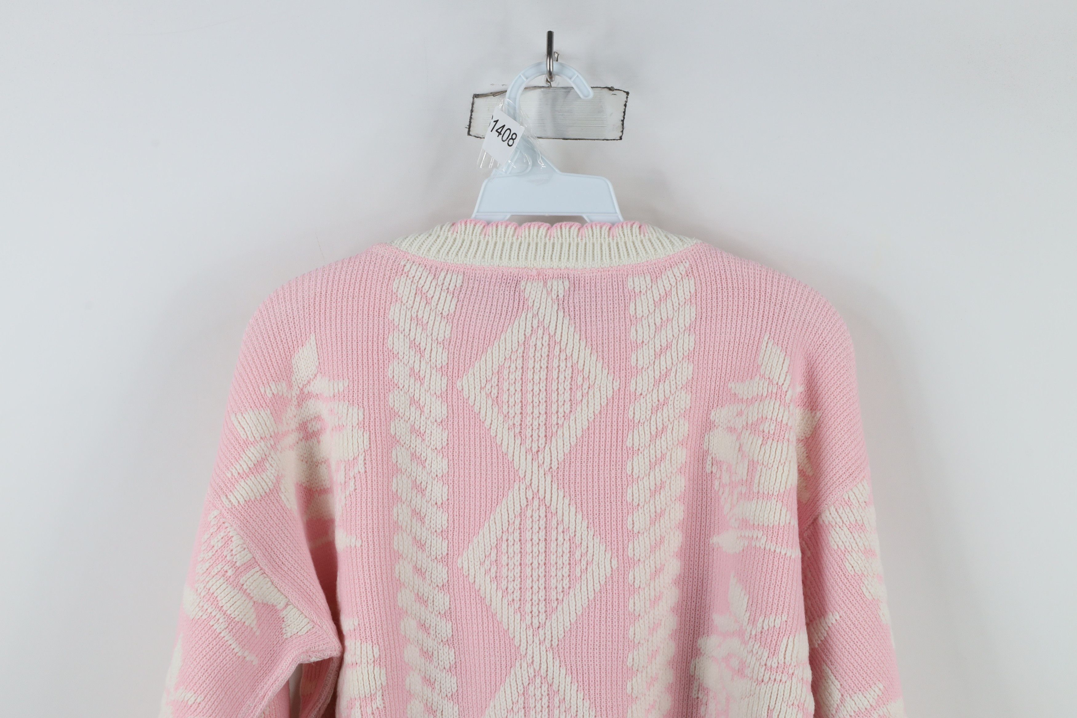 Vintage Vintage 80s 90s Fairy Kei Kawaii Geometric Knit Sweater USA Size L / US 10 / IT 46 - 11 Thumbnail
