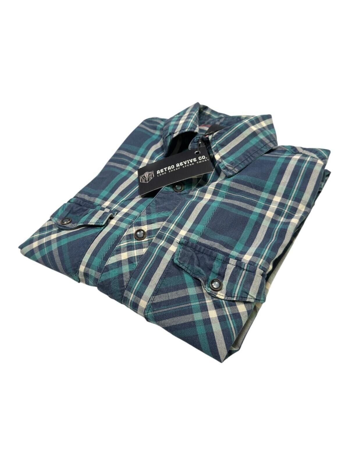 Element Element Shirt Men's UK Size XS Blue Plaid Pocket Embroidered Size US XS / EU 42 / 0 - 2 Thumbnail