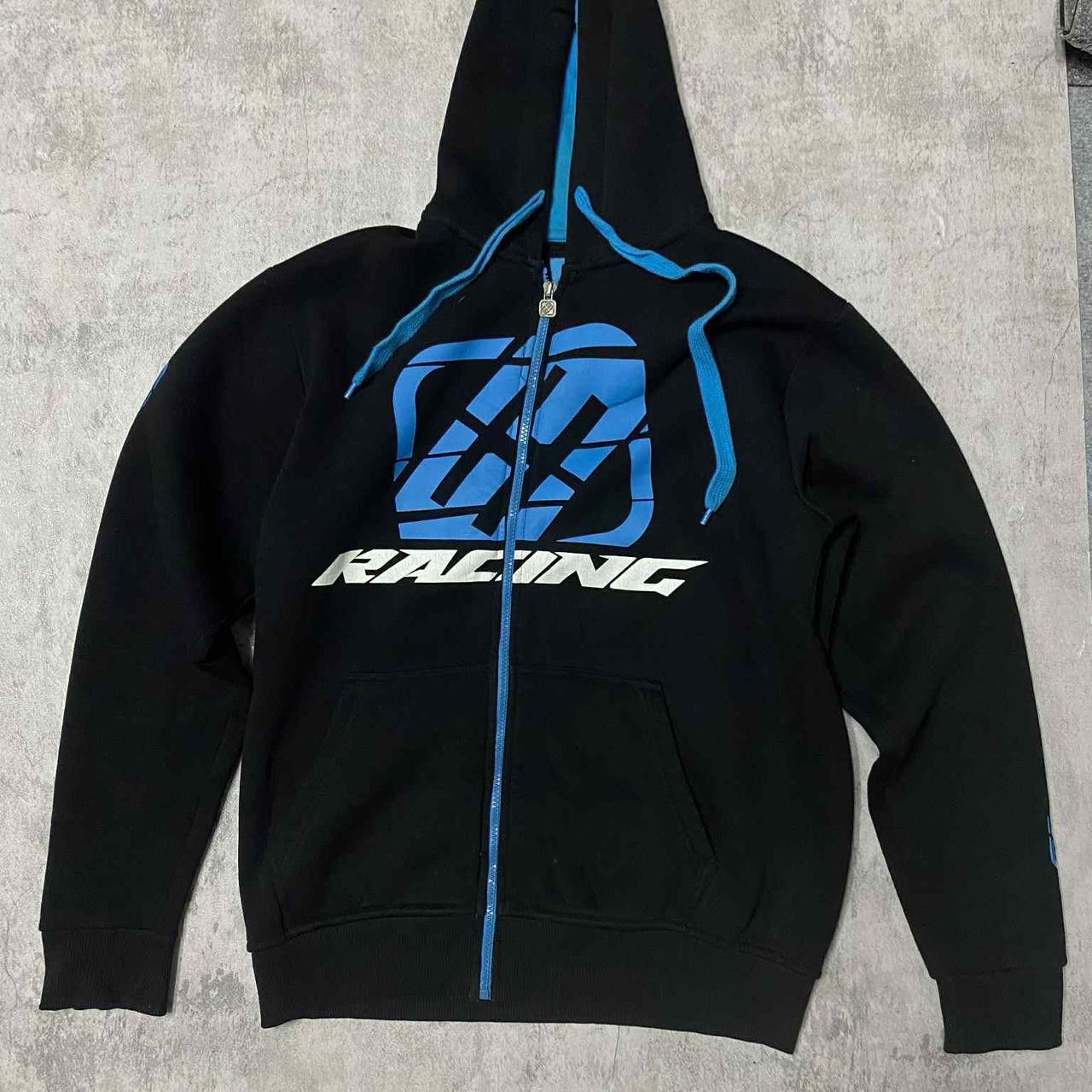 Other Black and blue racing zip up hoodie Size US L / EU 52-54 / 3 - 1 Thumbnail