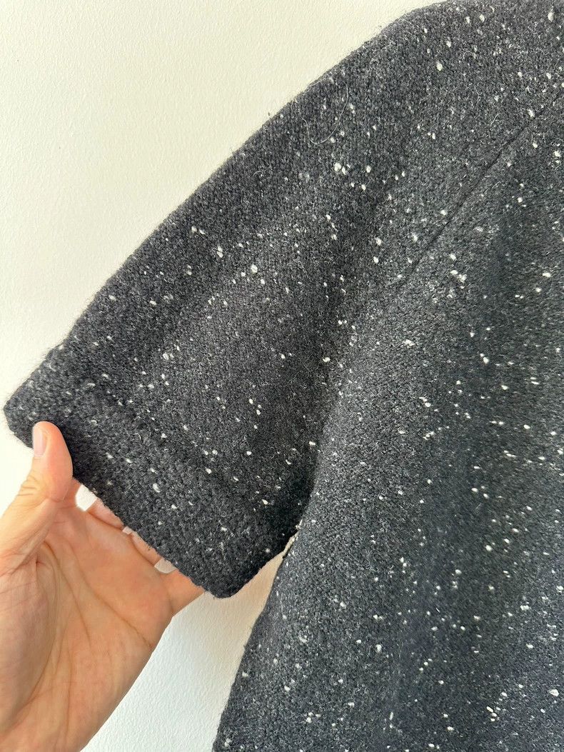 Balenciaga Knit Dress with Snowflakes in Dark Gray-2505 Size 39" - 3 Thumbnail